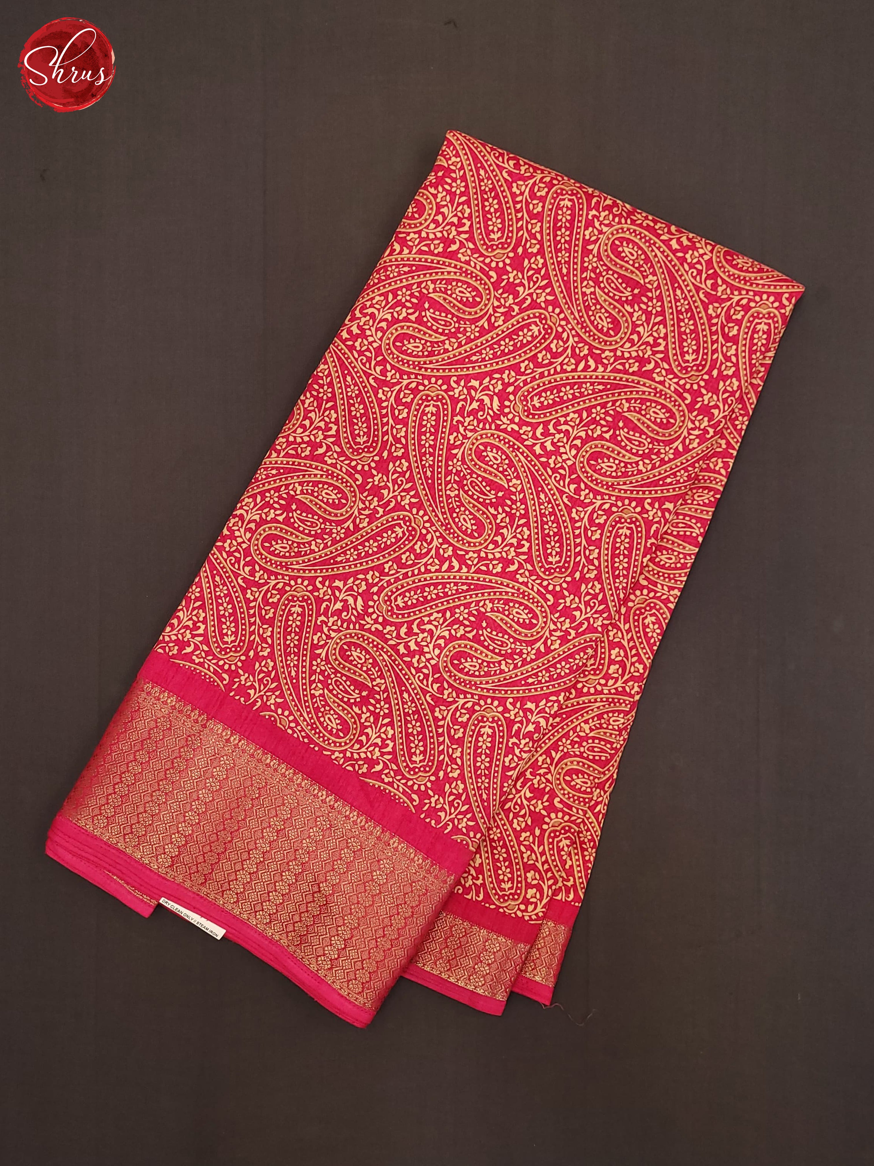 Pink(Single Tone) - Semi Crepe Saree - Shop on ShrusEternity.com