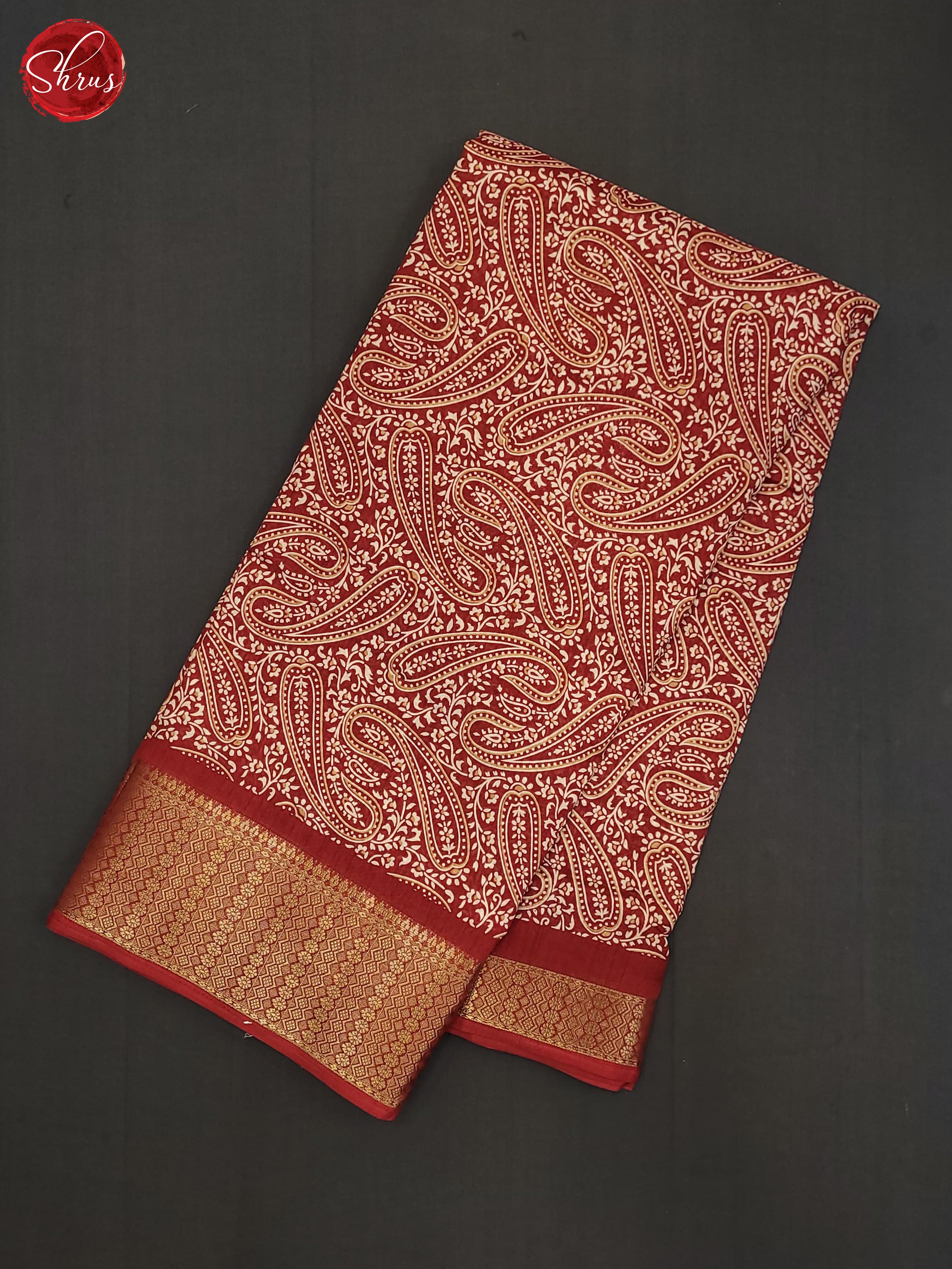 Red(Single Tone) - Semi Crepe Saree - Shop on ShrusEternity.com