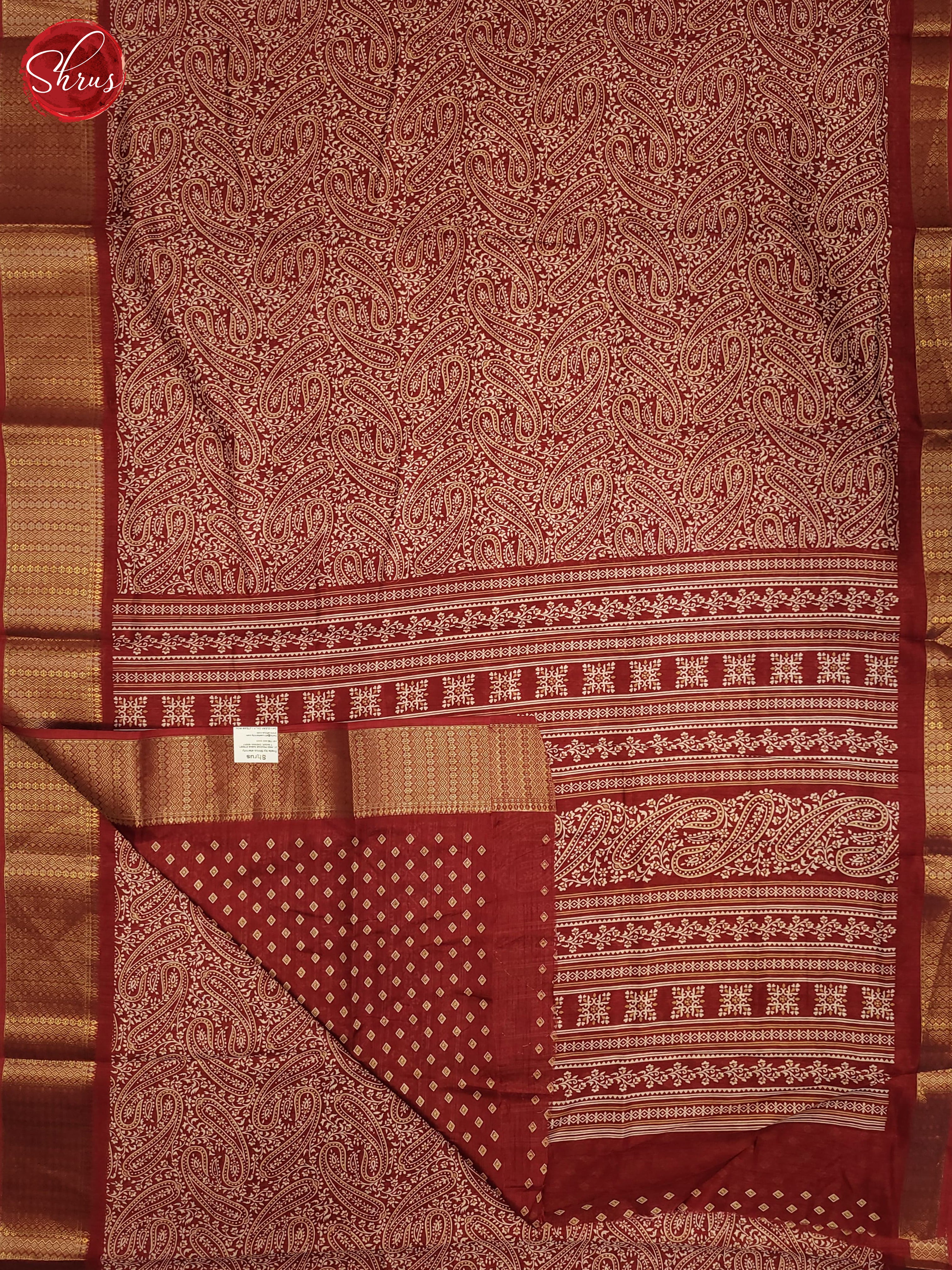 Red(Single Tone) - Semi Crepe Saree - Shop on ShrusEternity.com