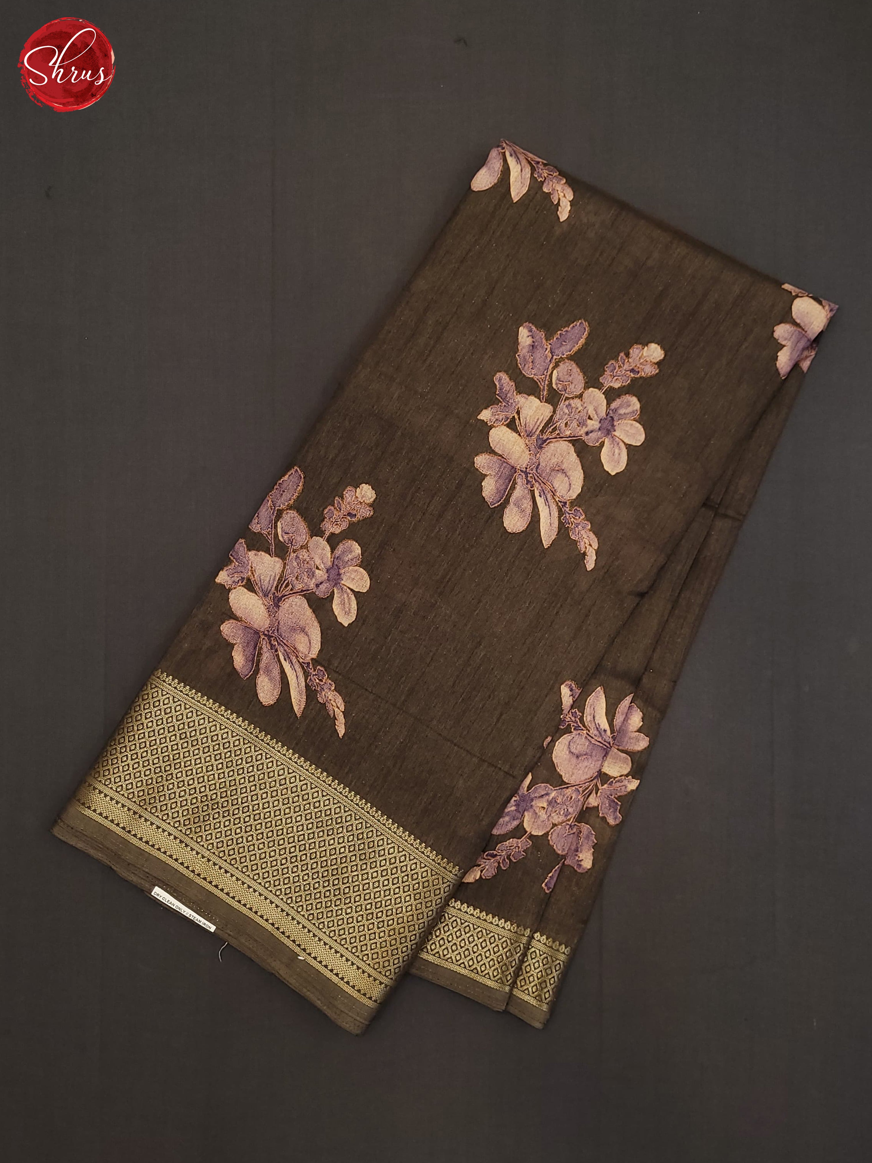 Brown(Single Tone)- Semi Crepe Saree - Shop on ShrusEternity.com