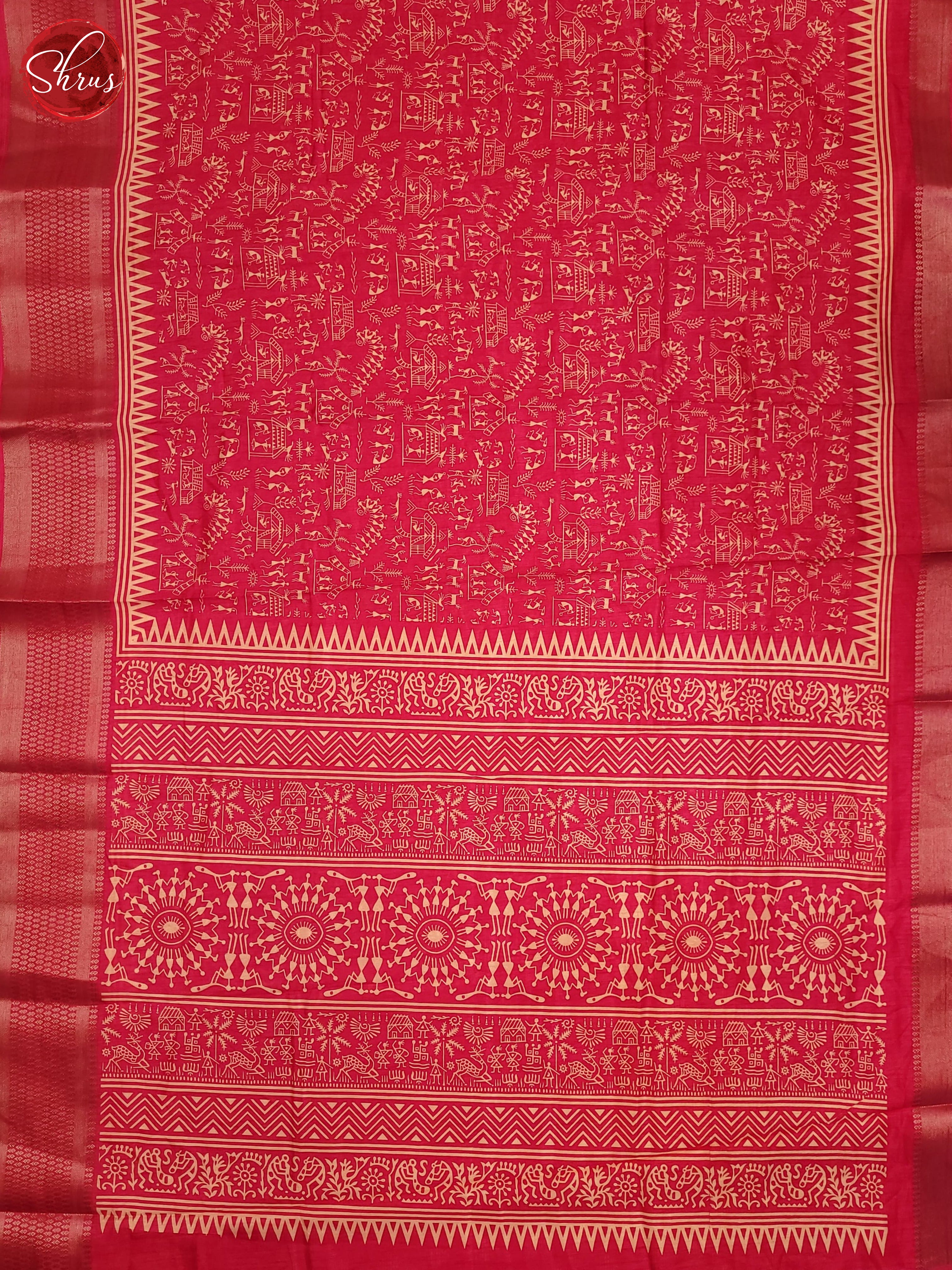 Pink(Single Tone) - Semi Crepe Saree - Shop on ShrusEternity.com