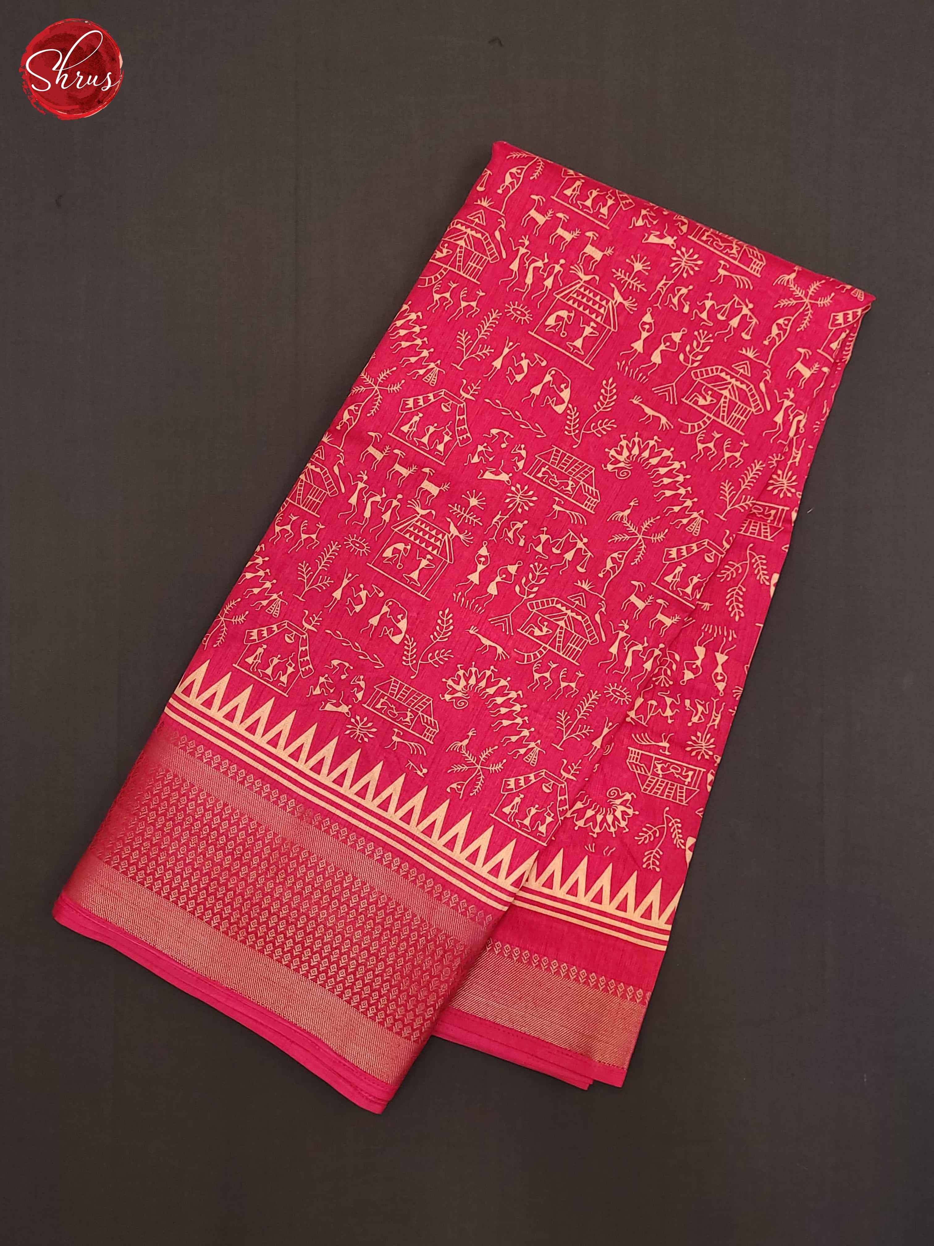 Pink(Single Tone) - Semi Crepe Saree - Shop on ShrusEternity.com