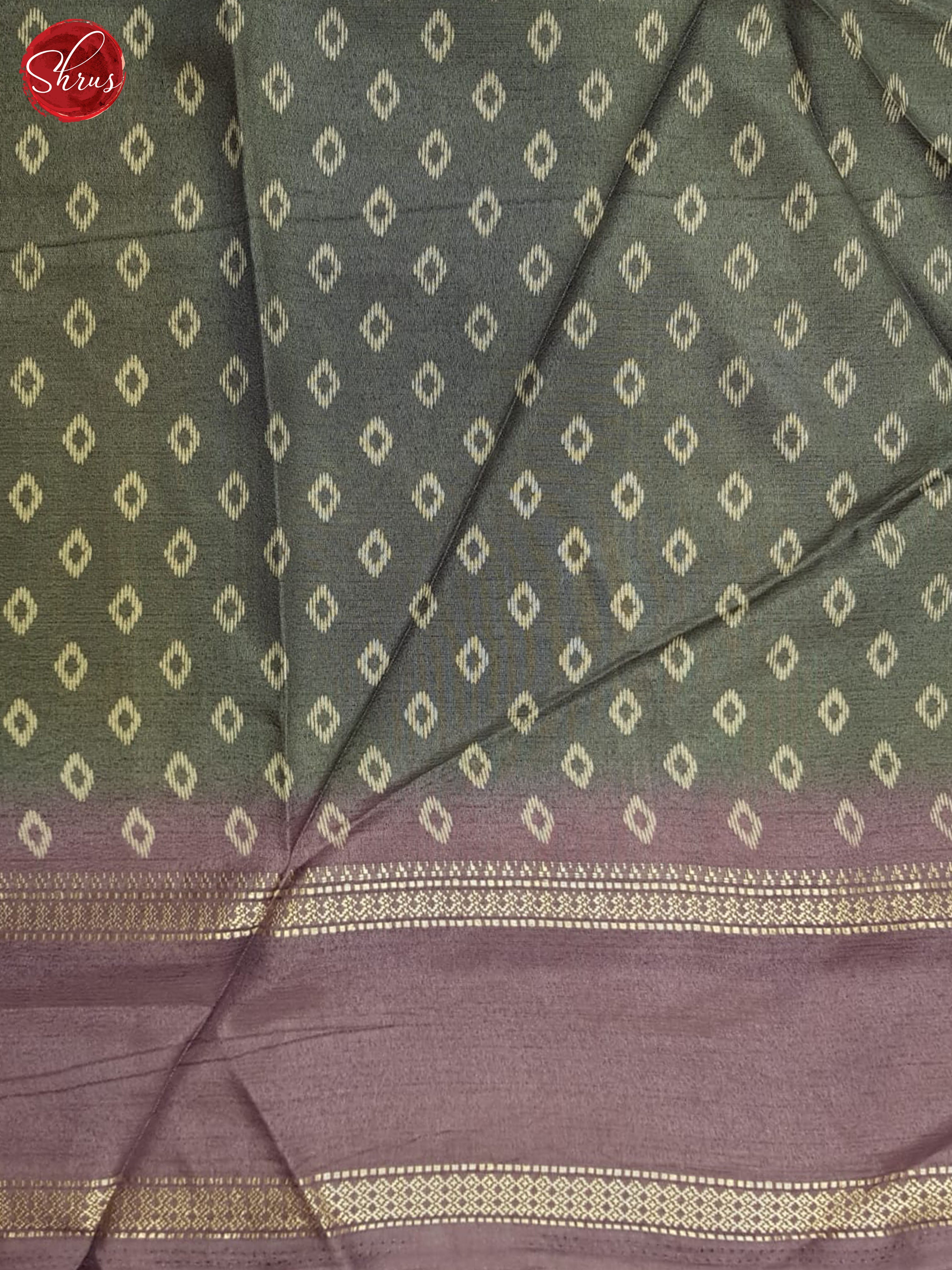 Grey And Dusty Lavender- Semi Crepe Saree - Shop on ShrusEternity.com