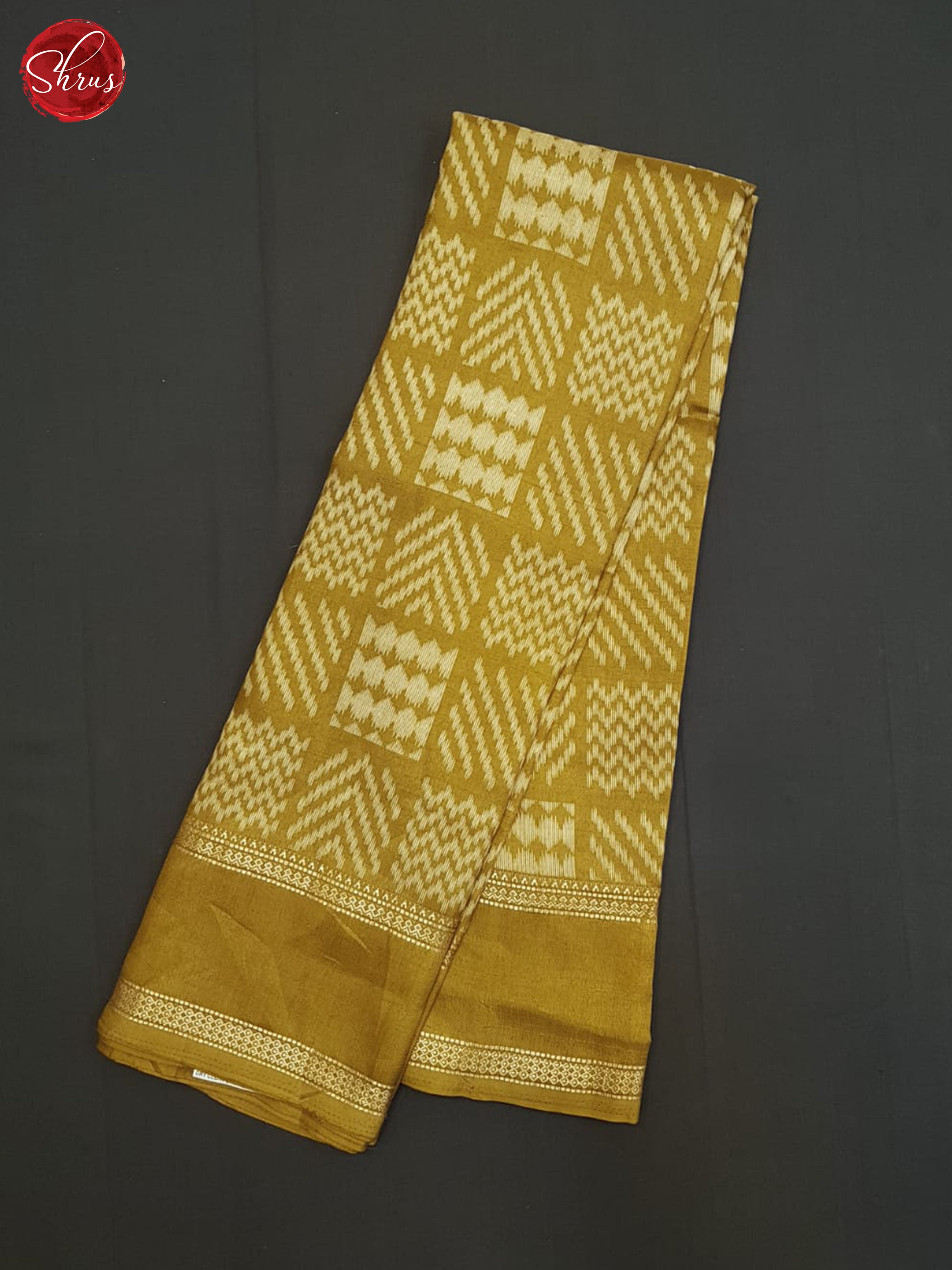 Mustard(single tone)- Semi crepe saree - Shop on ShrusEternity.com