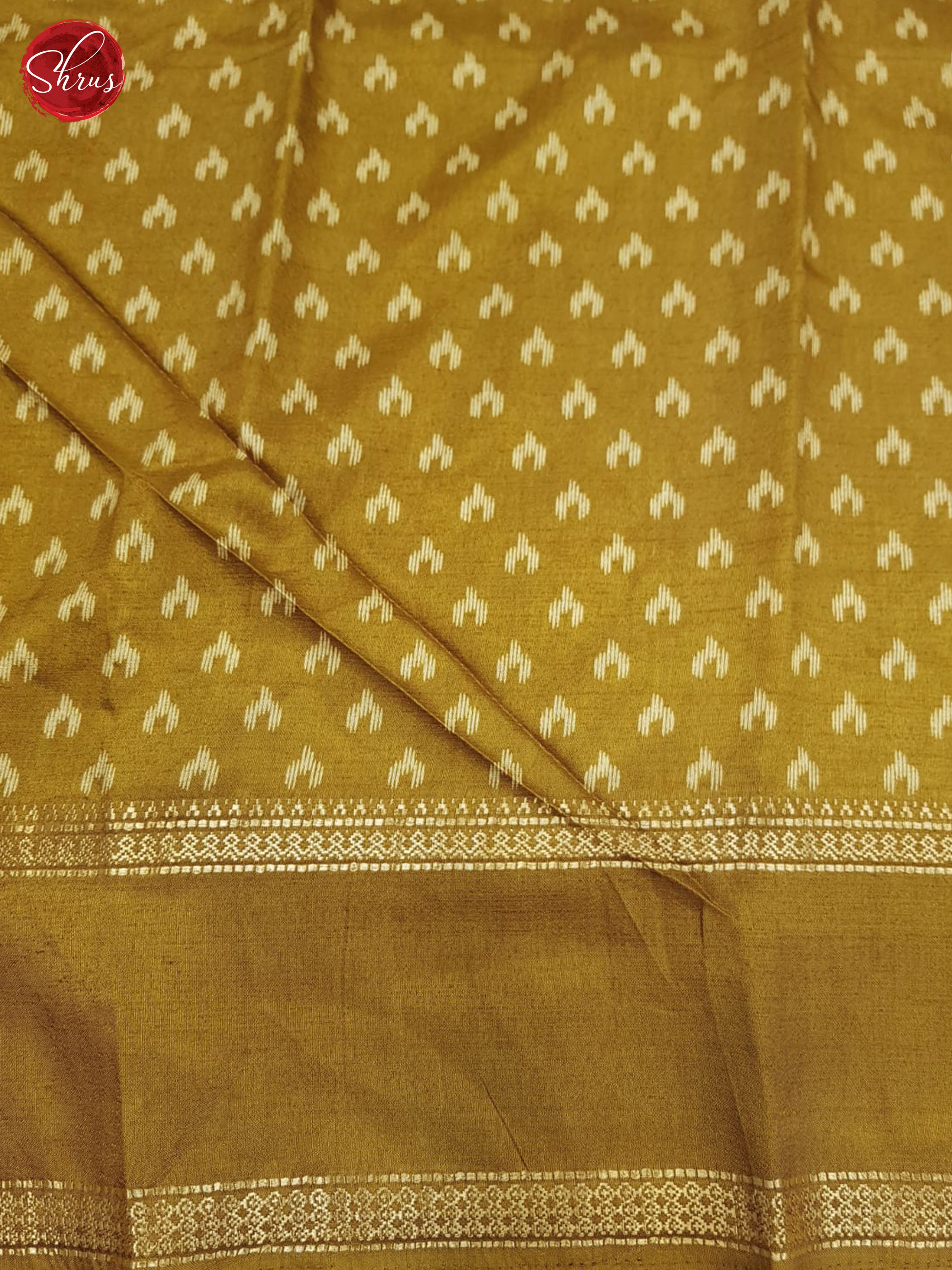 Mustard(single tone)- Semi crepe saree - Shop on ShrusEternity.com