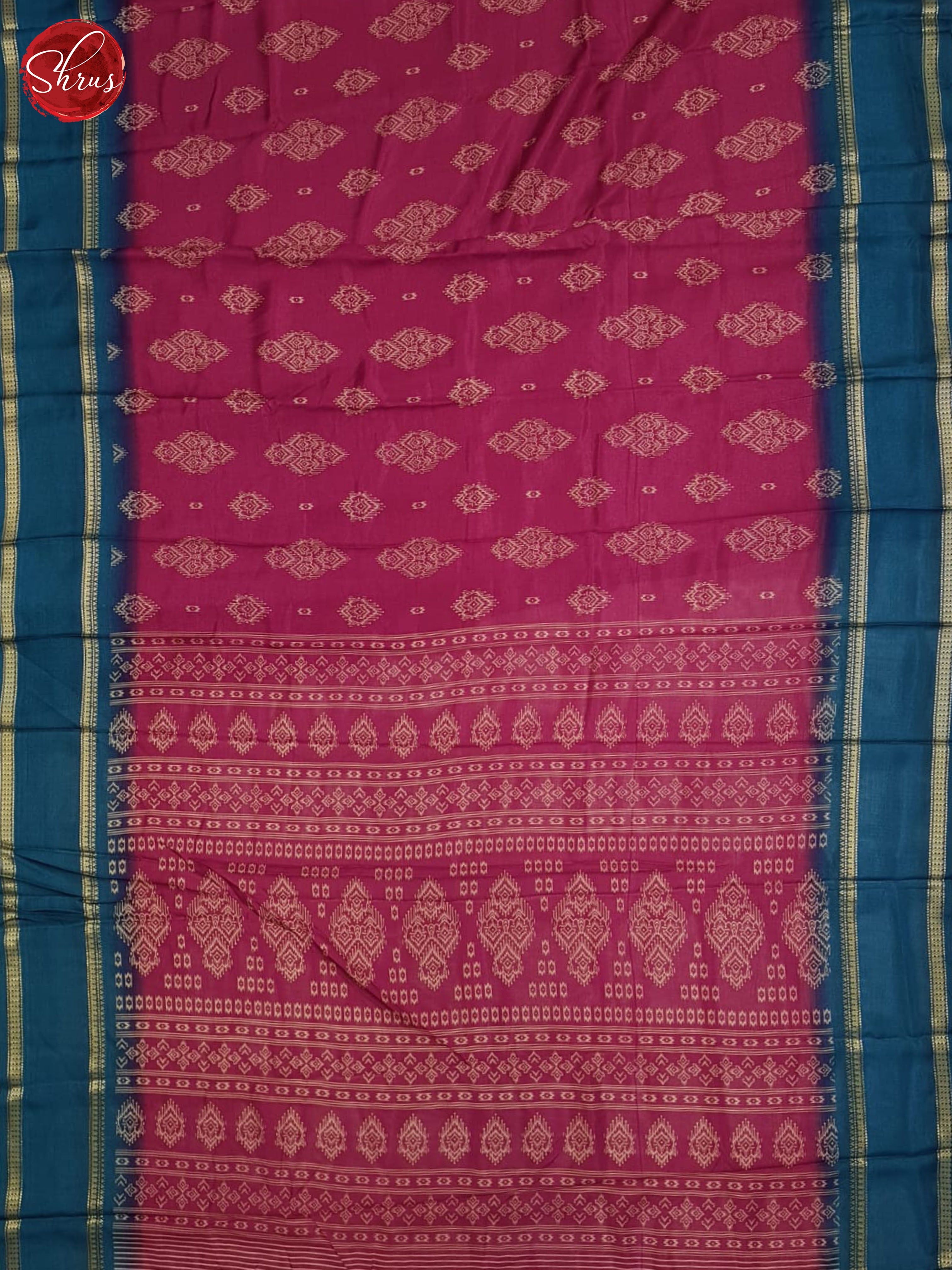 Pink And Blue- Semi Crepe Saree - Shop on ShrusEternity.com