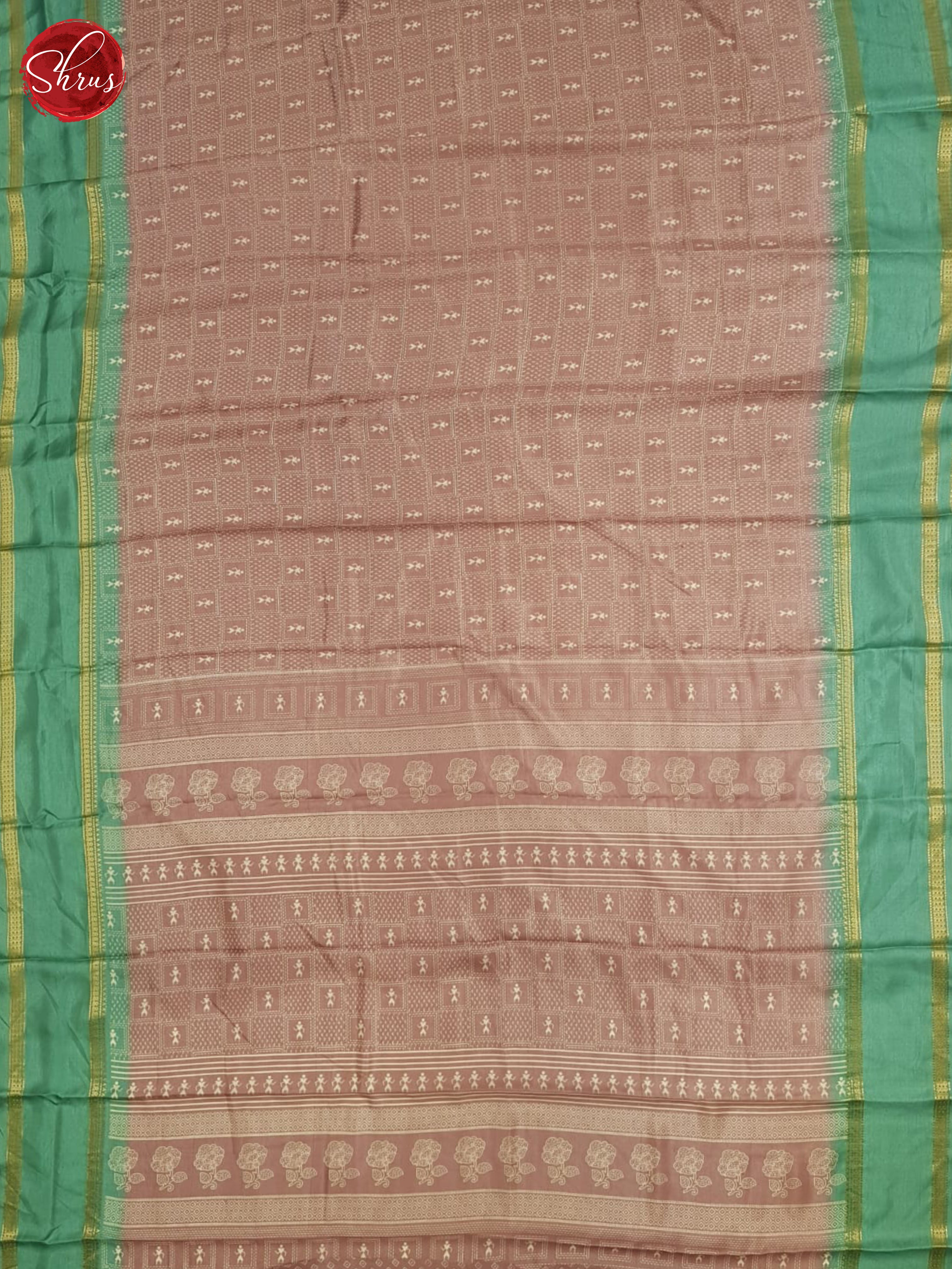 Mauve And Green- Semi Crepe Saree - Shop on ShrusEternity.com