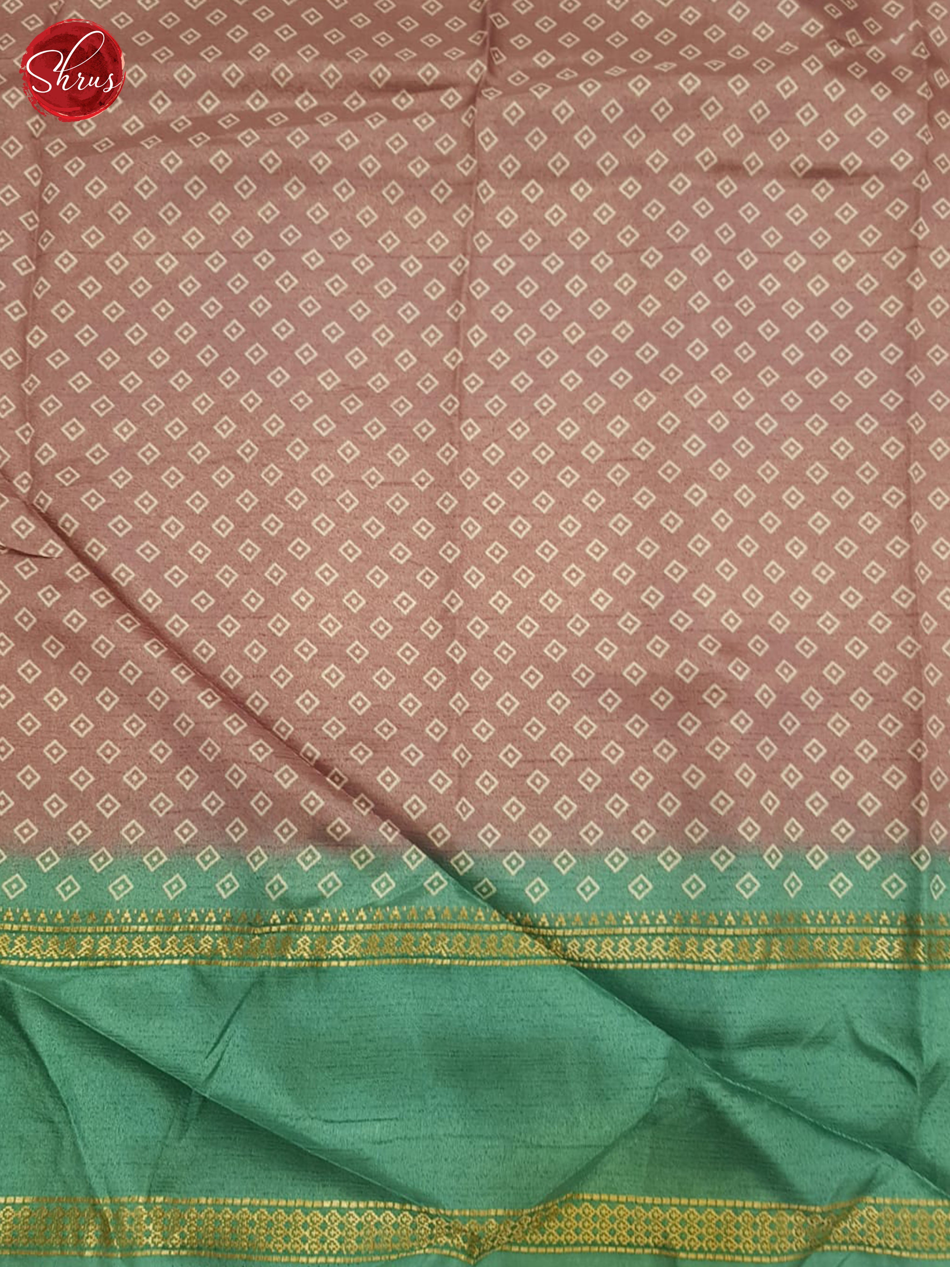 Mauve And Green- Semi Crepe Saree - Shop on ShrusEternity.com