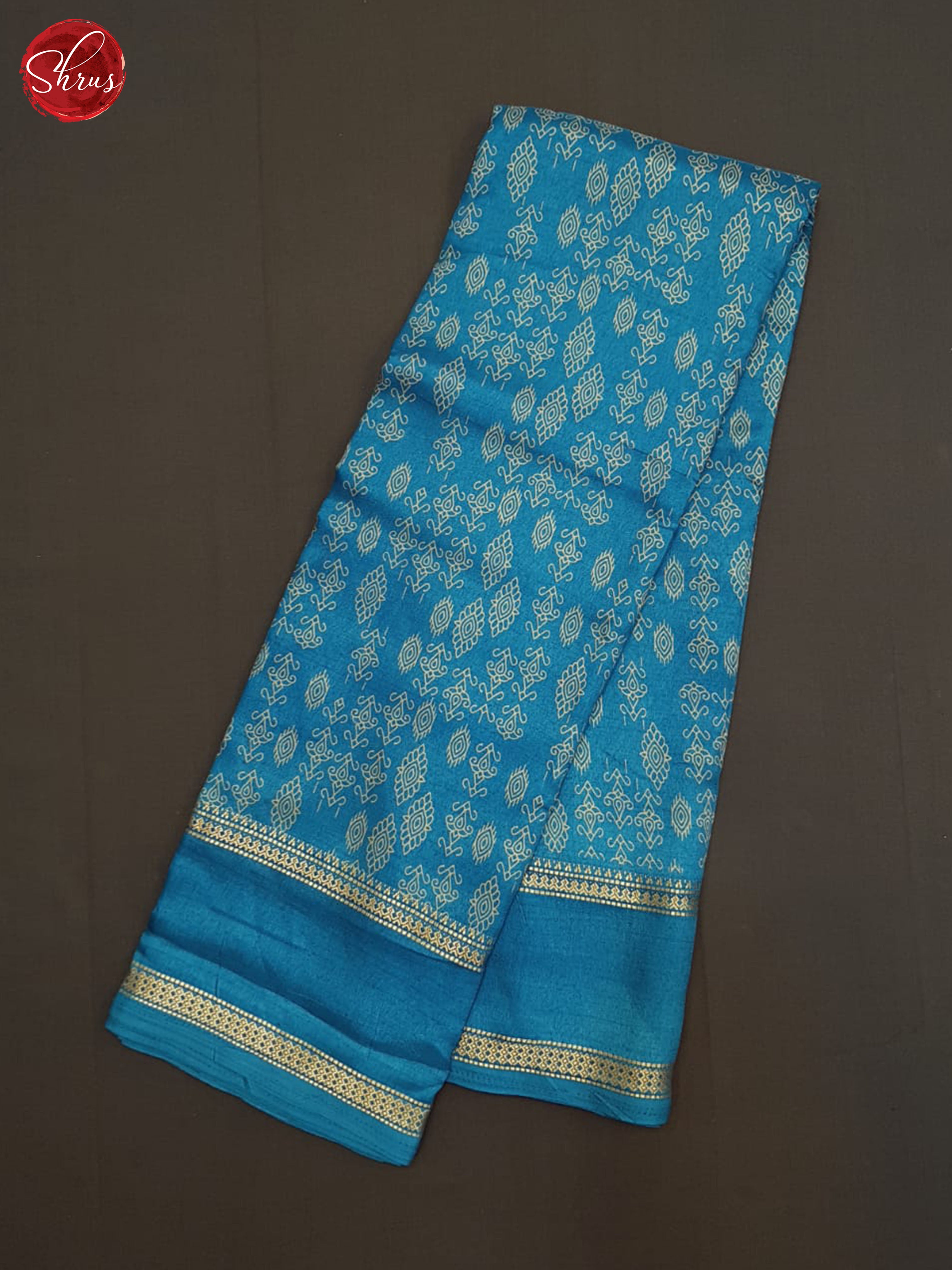 Blue(single tone)- Semi crepe saree - Shop on ShrusEternity.com