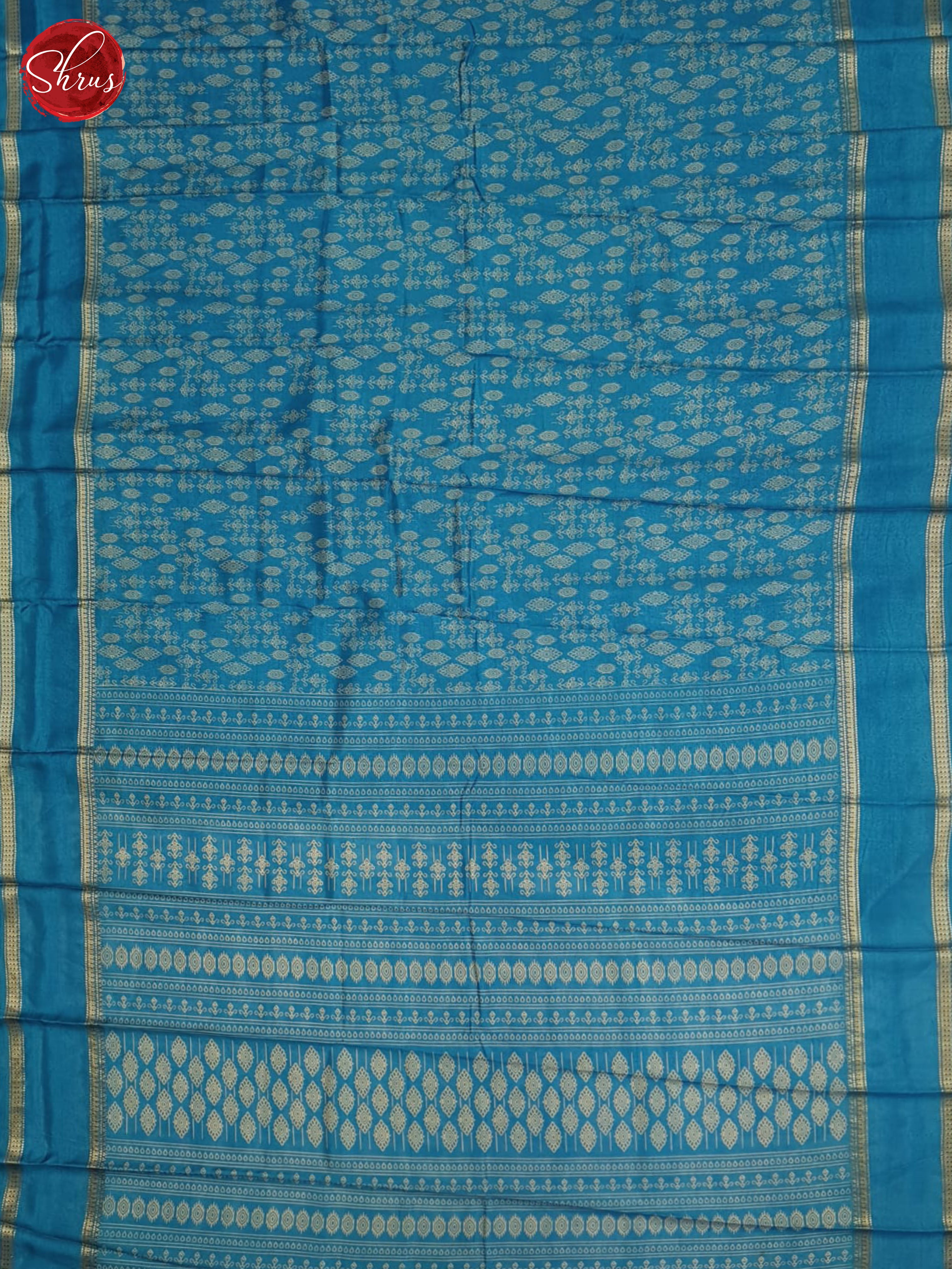 Blue(single tone)- Semi crepe saree - Shop on ShrusEternity.com