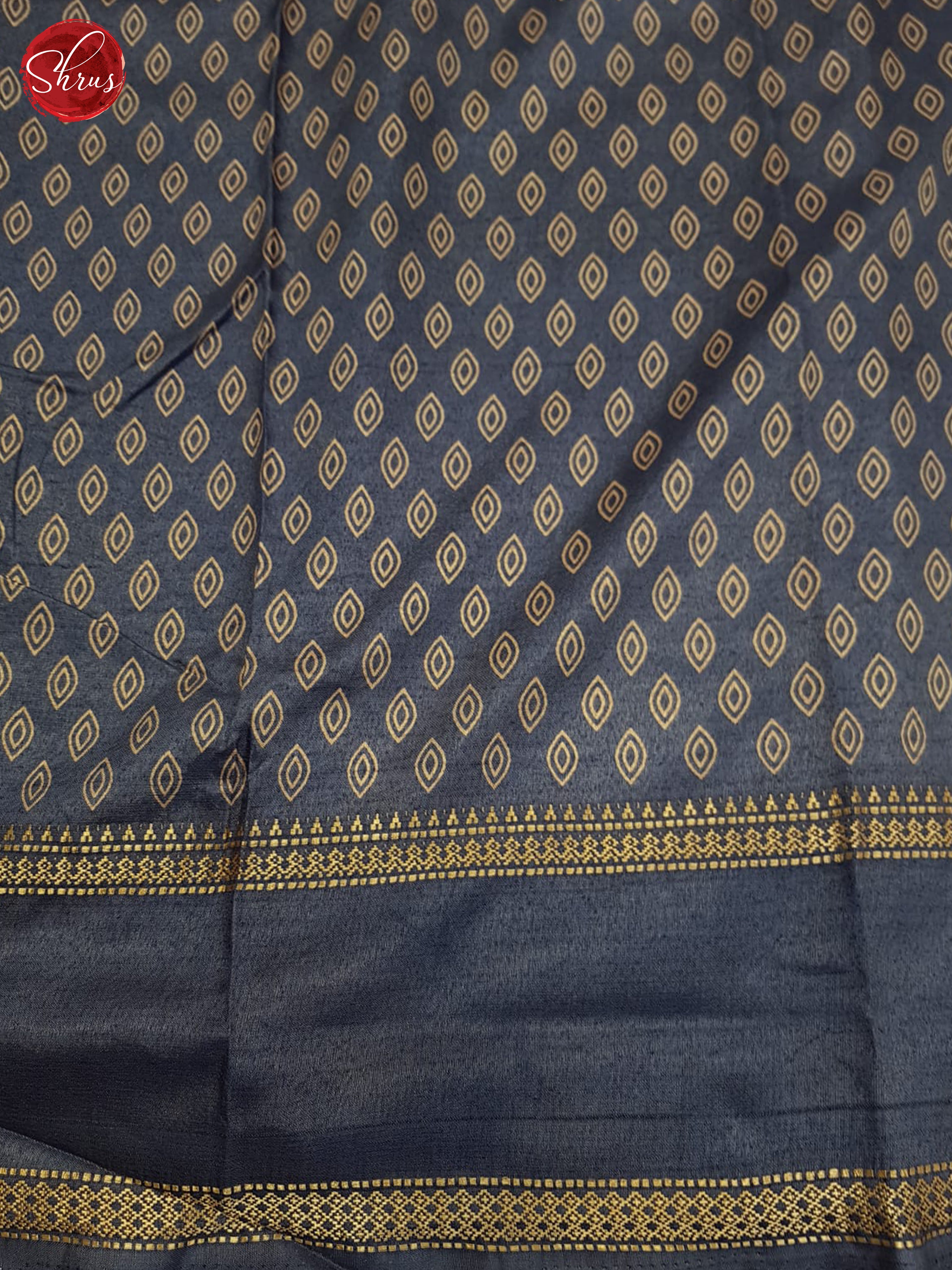 Blueish Grey(Single tone)- Semi Crepe Saree - Shop on ShrusEternity.com