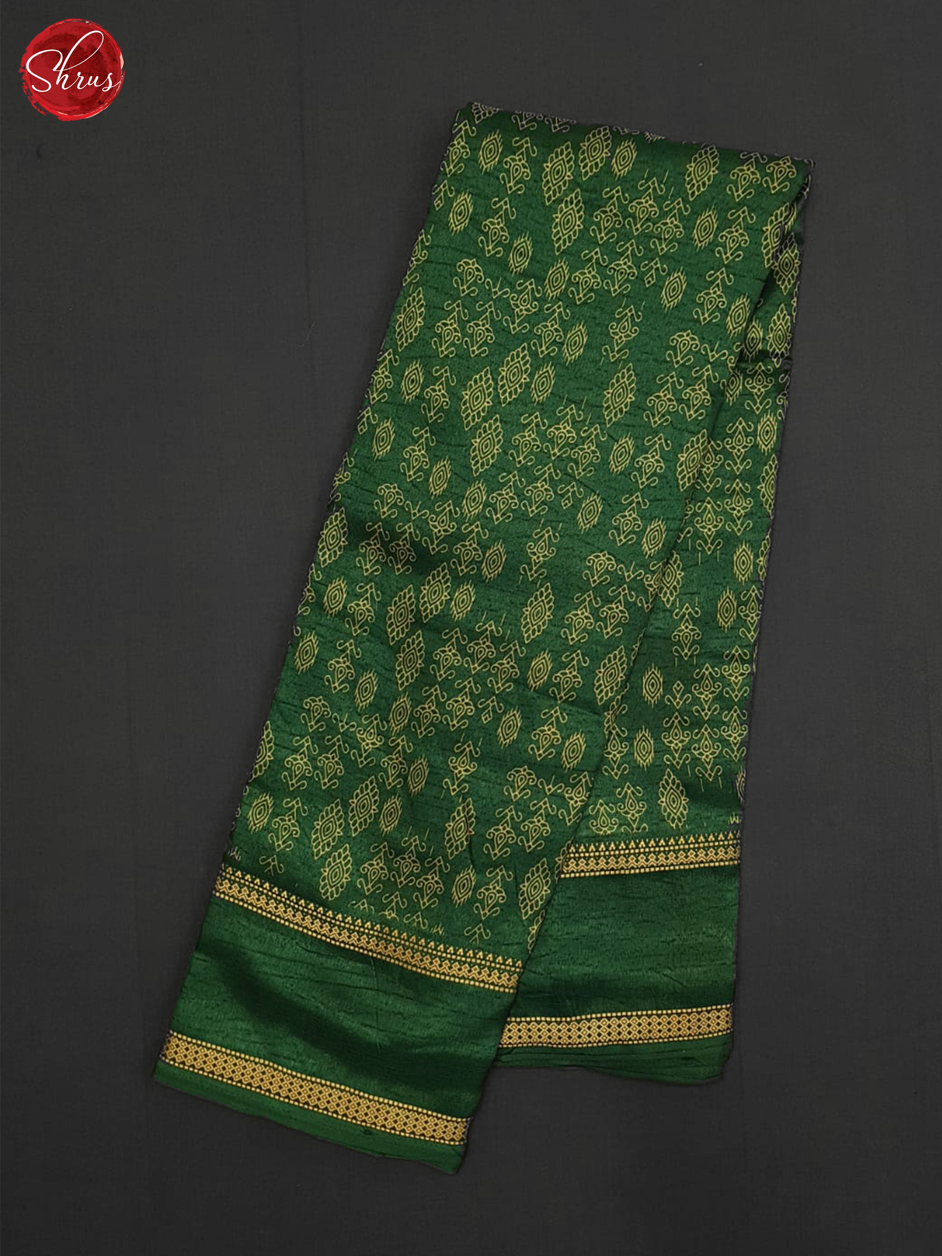 Green(single tone)- Semi crepe saree - Shop on ShrusEternity.com