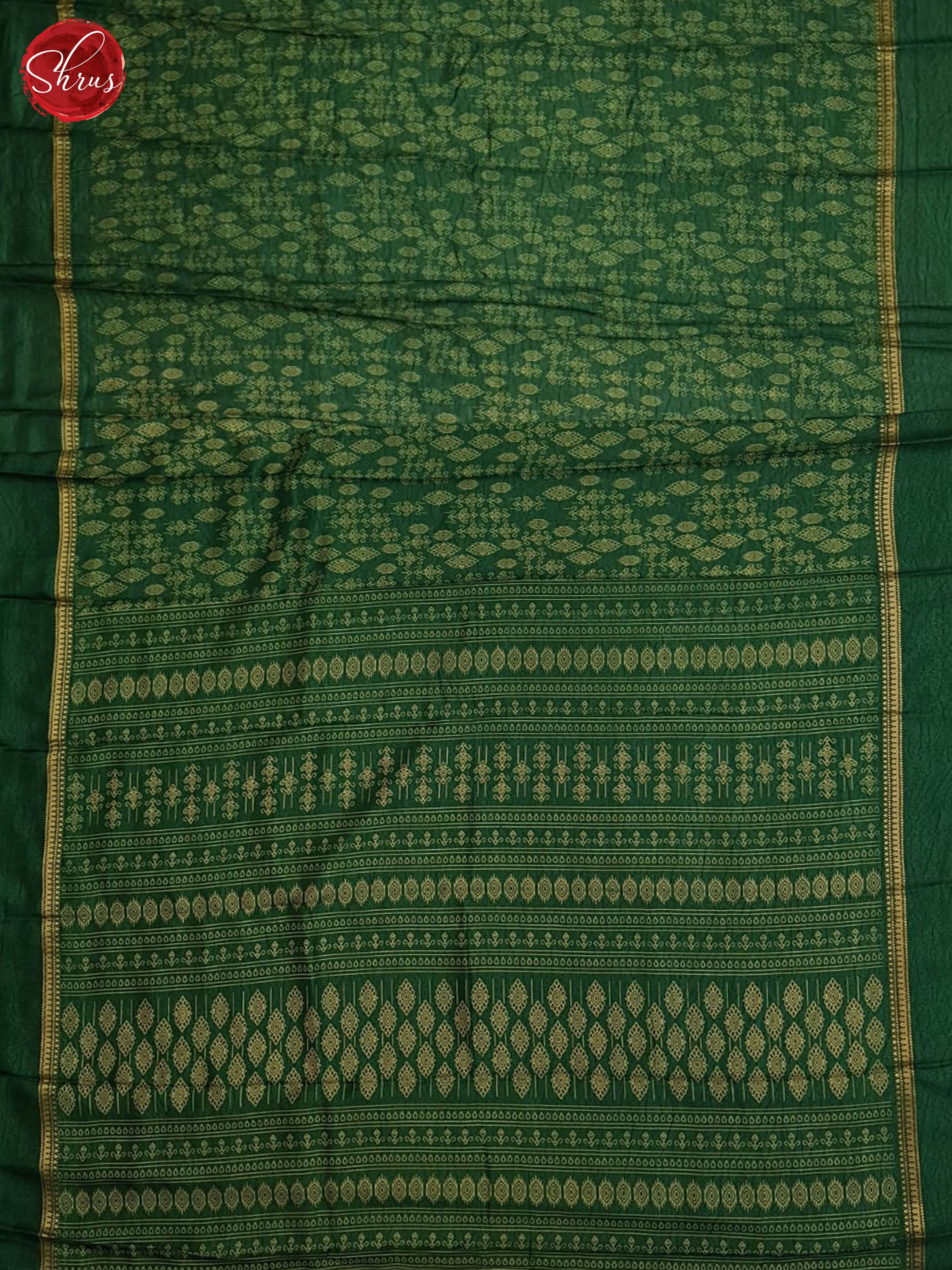 Green(single tone)- Semi crepe saree - Shop on ShrusEternity.com