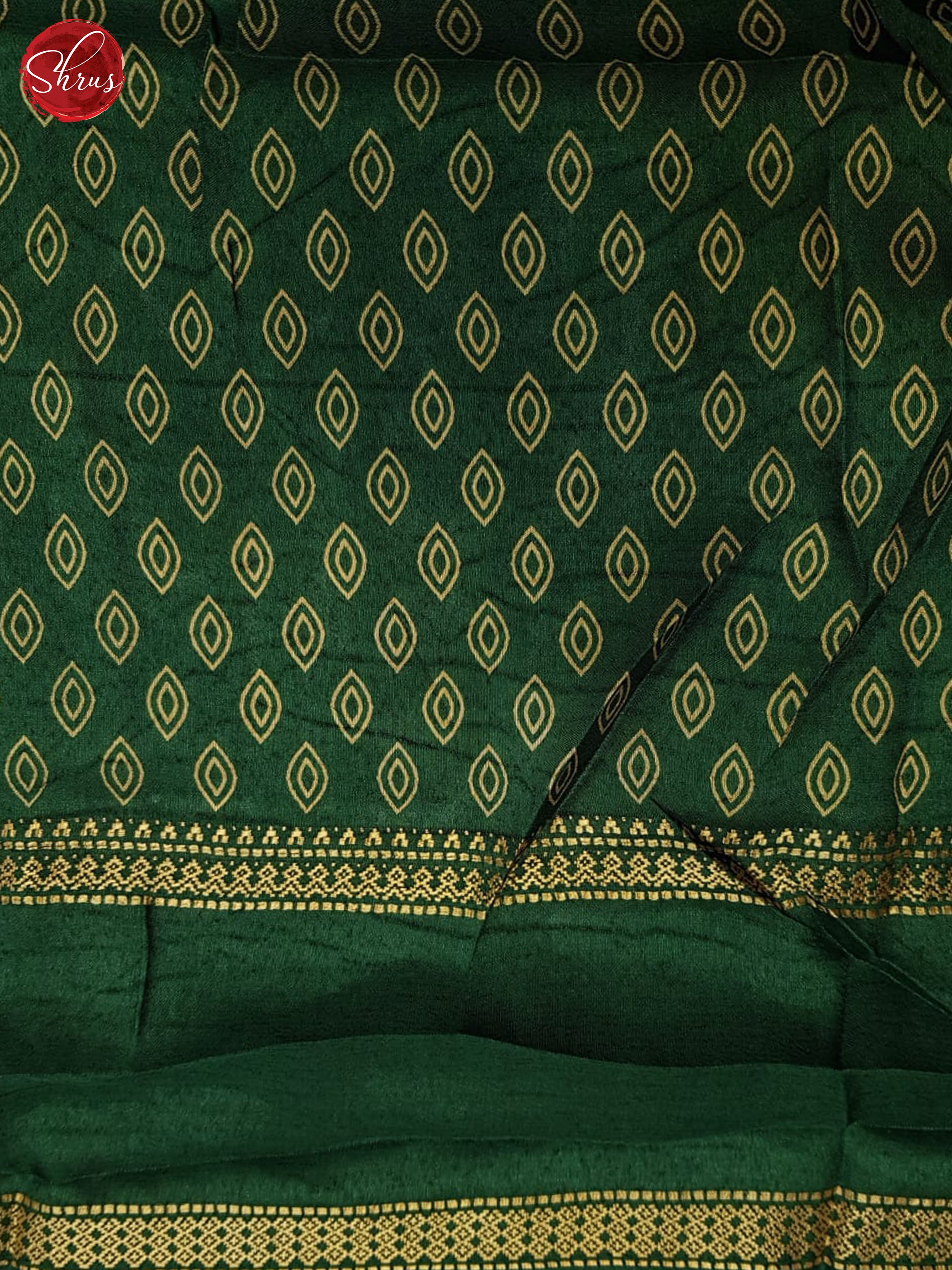 Green(single tone)- Semi crepe saree - Shop on ShrusEternity.com