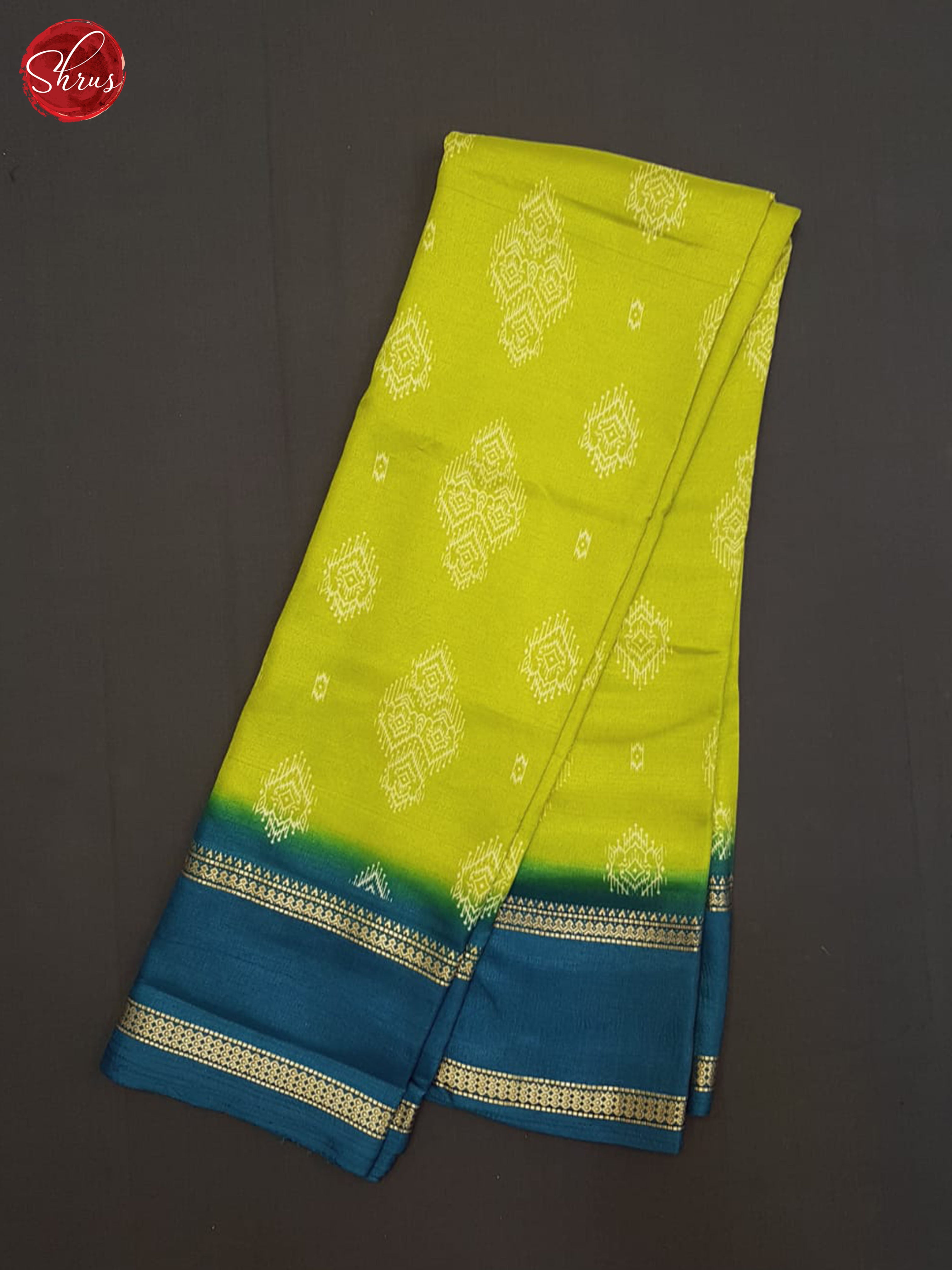 Green And Blue- semi crepe saree - Shop on ShrusEternity.com