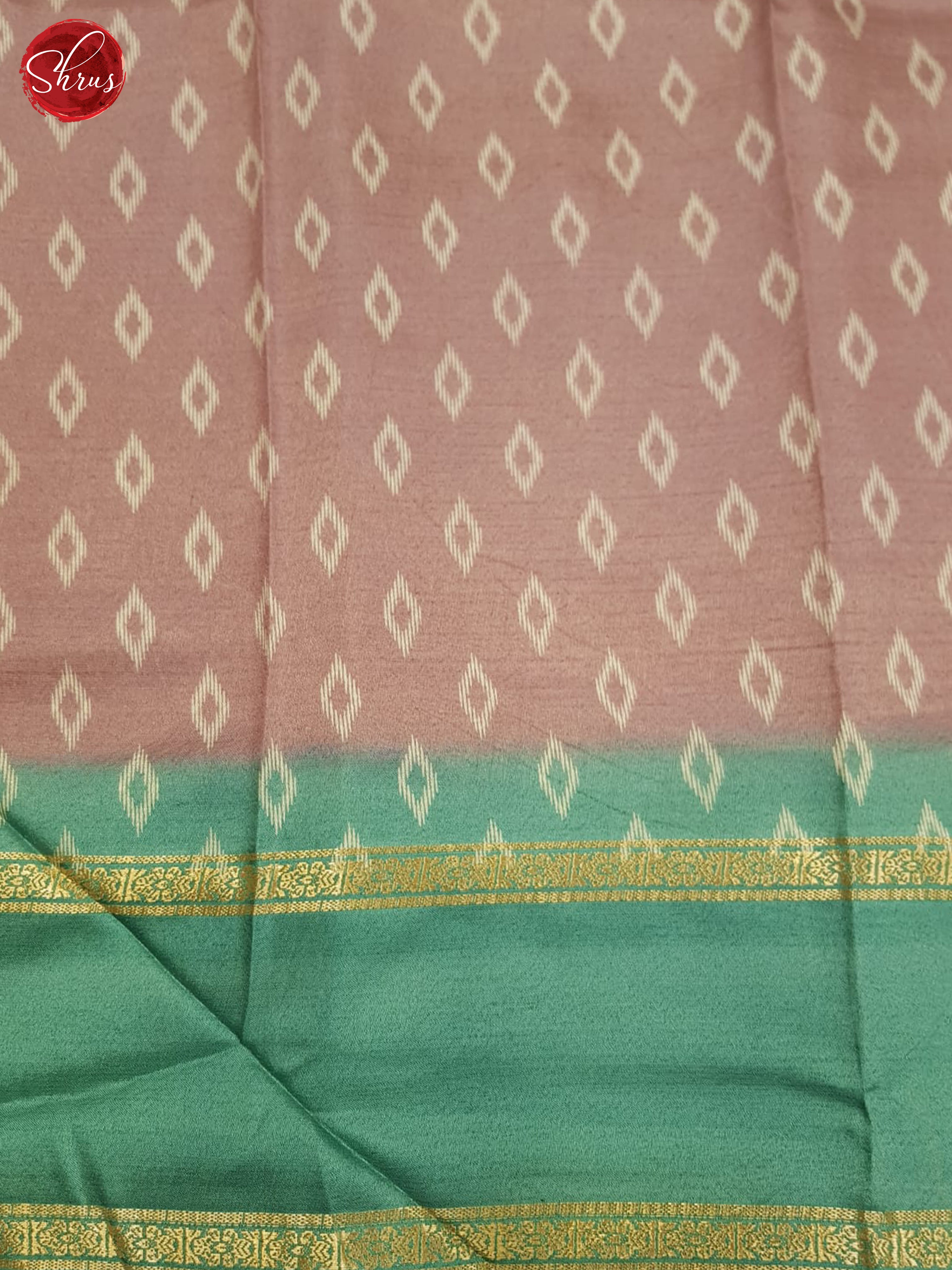 Dusty Onion Pink And Green-Semi Crepe Saree - Shop on ShrusEternity.com