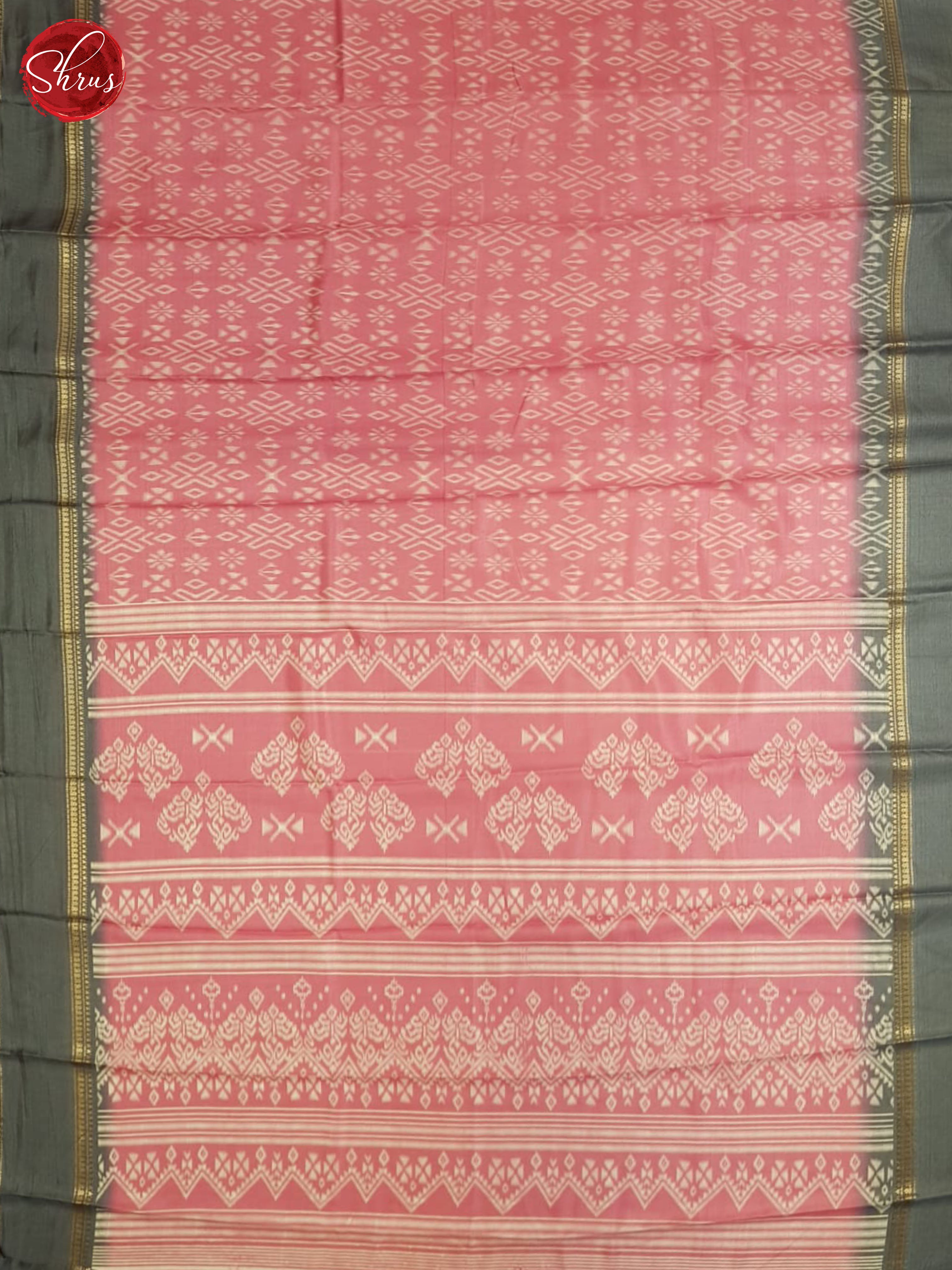 Pink And Grey- Semi crepe Saree - Shop on ShrusEternity.com