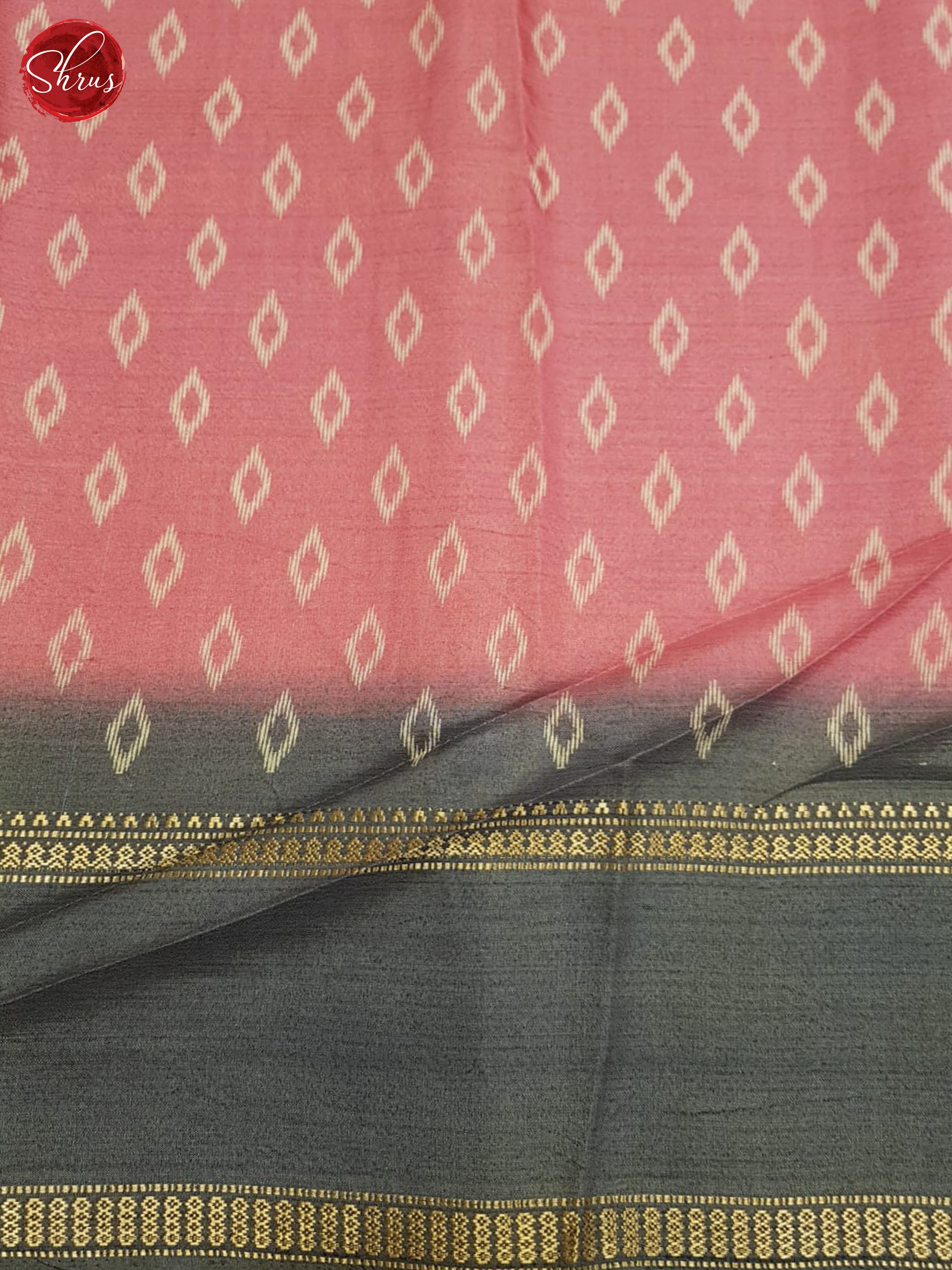 Pink And Grey- Semi crepe Saree - Shop on ShrusEternity.com