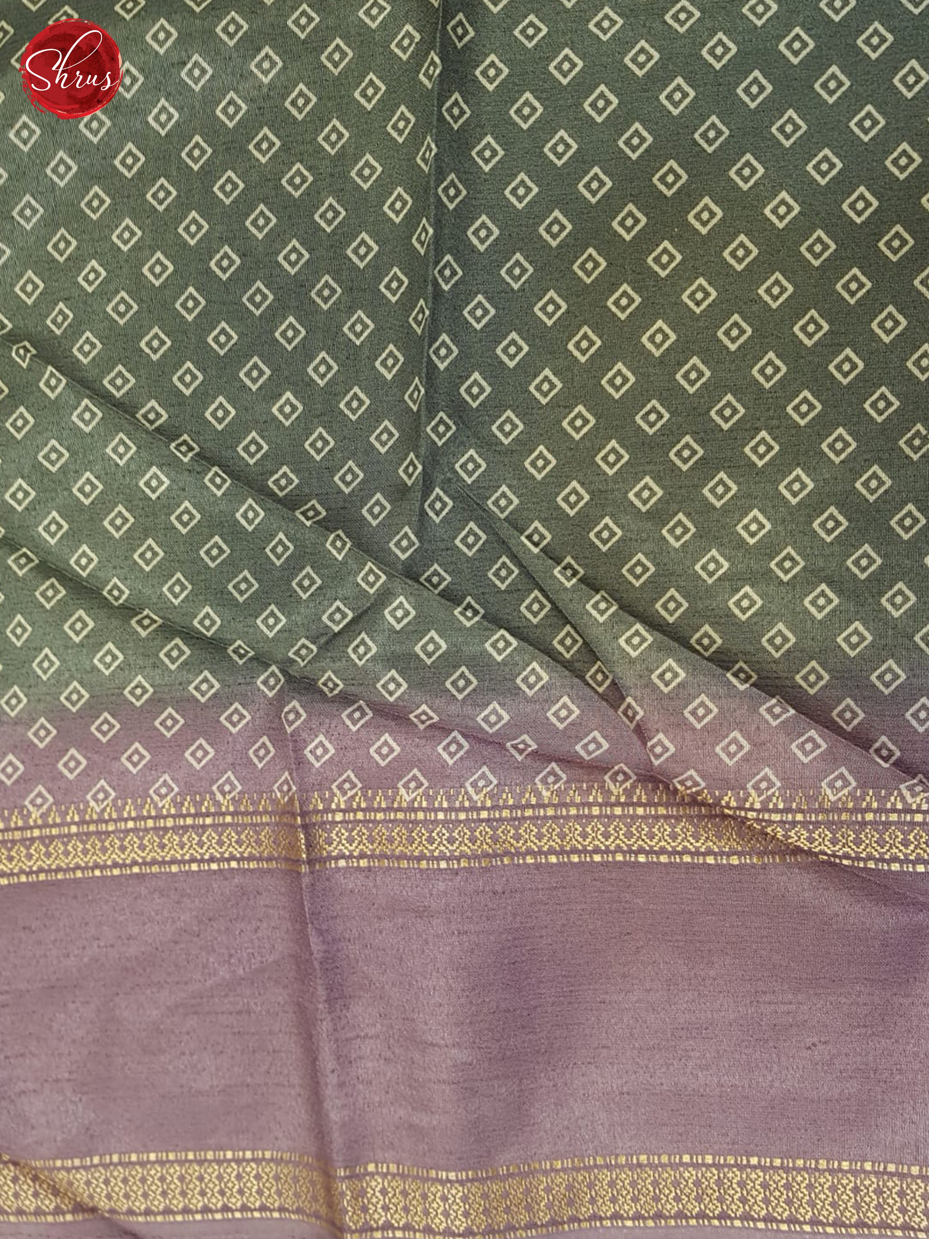 Grey And Dusty Lavender- Semi Crepe Saree - Shop on ShrusEternity.com