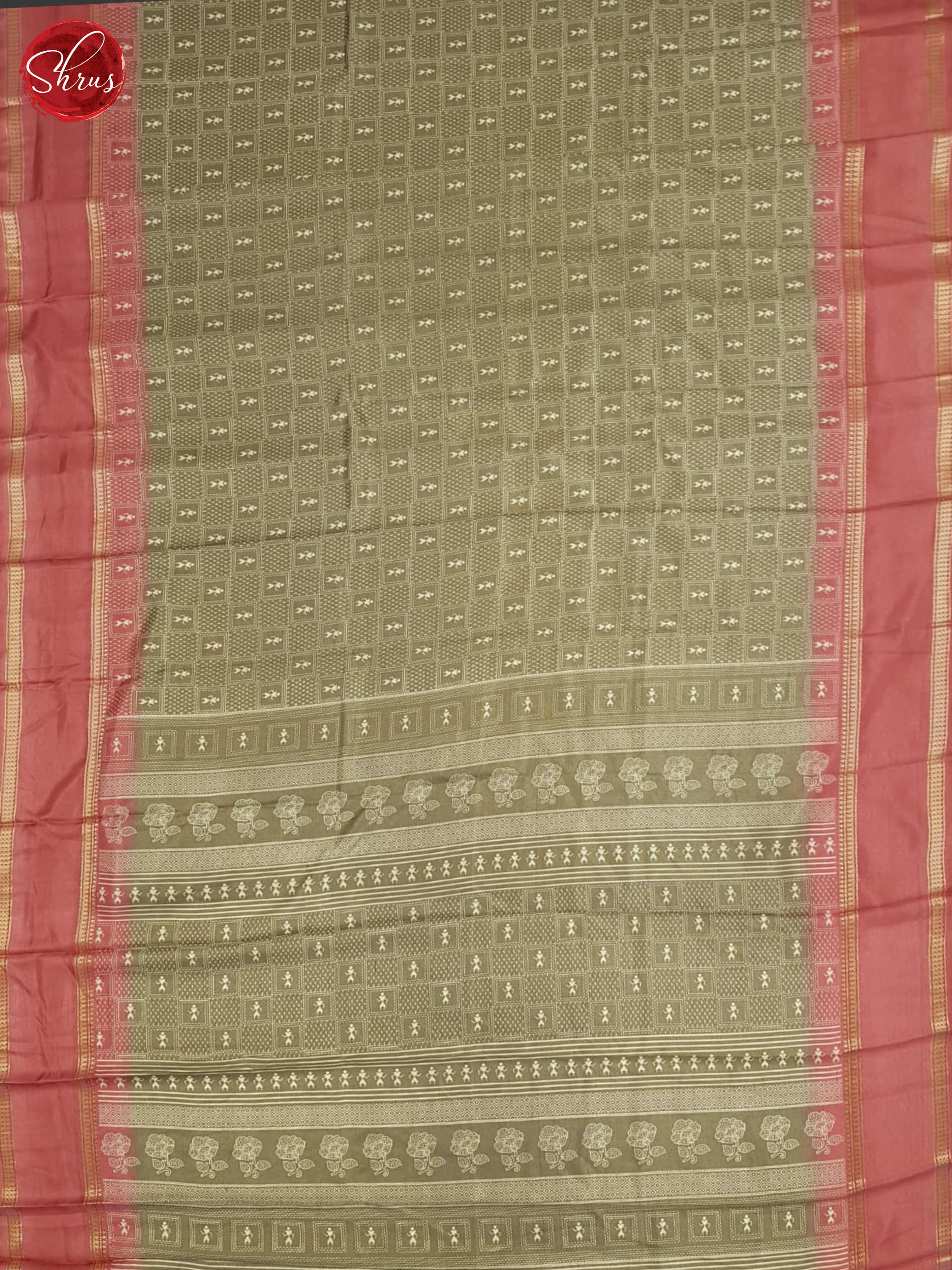 Brown And Pink-semi crepe saree - Shop on ShrusEternity.com