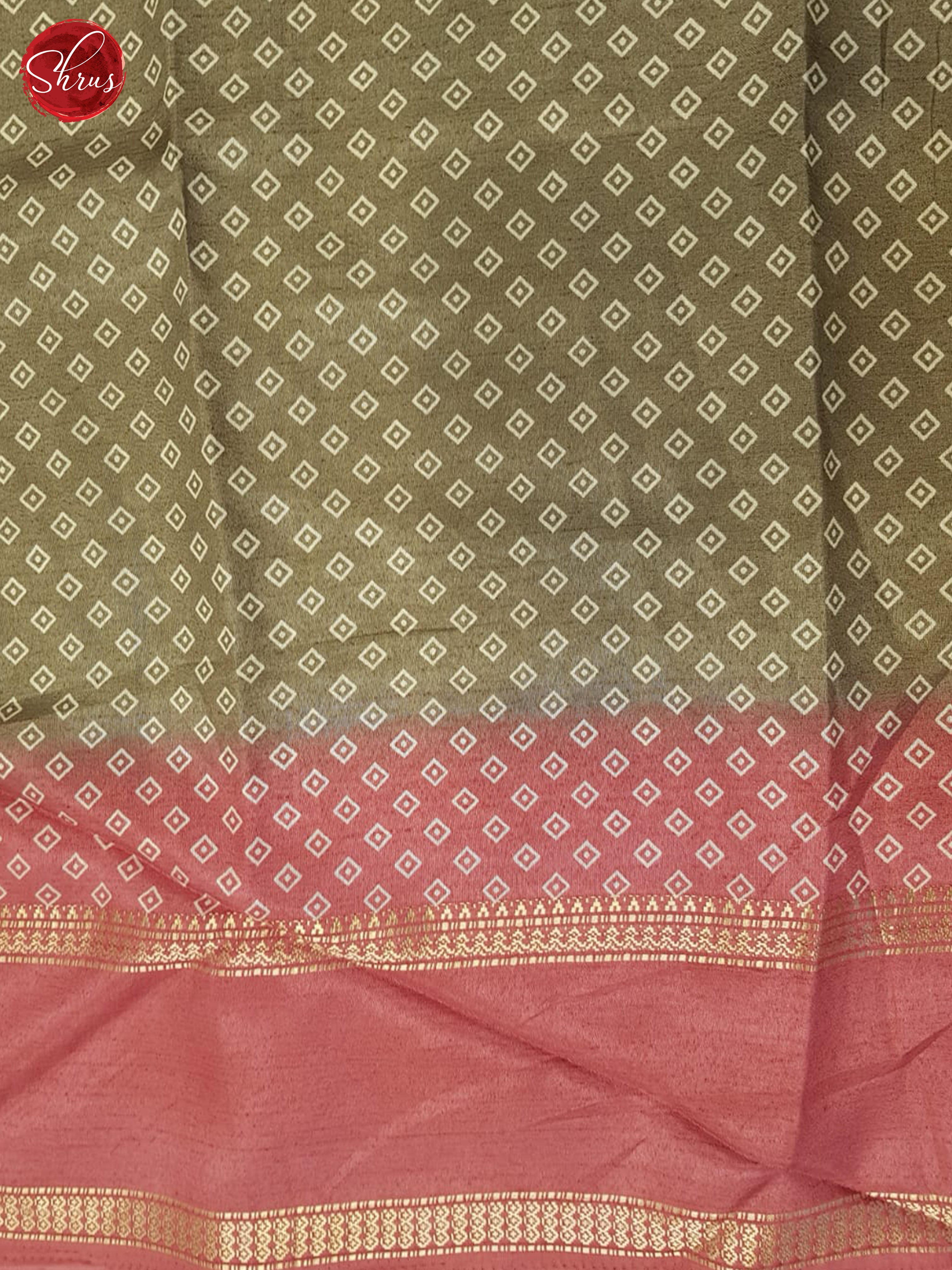 Brown And Pink-semi crepe saree - Shop on ShrusEternity.com