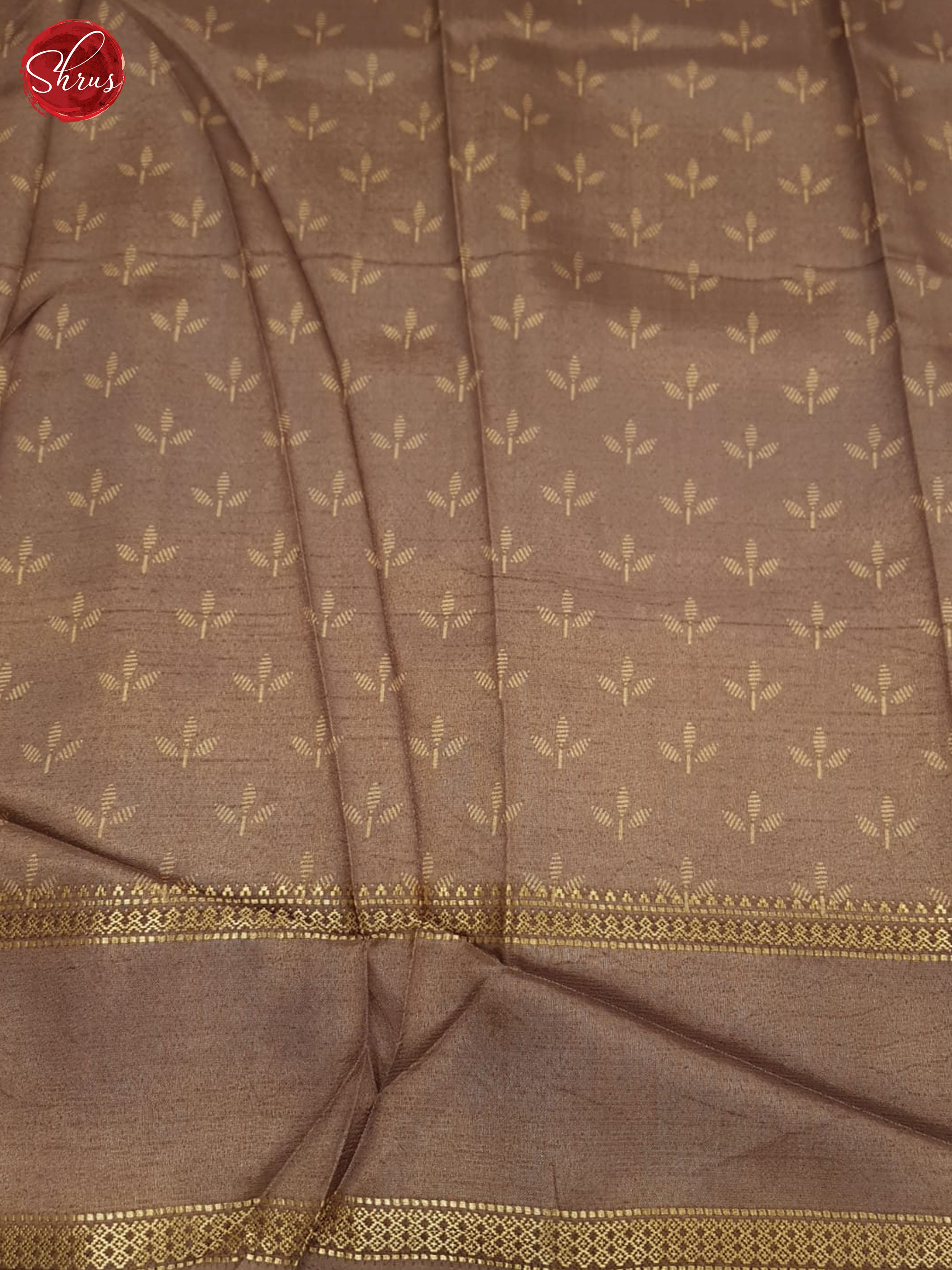 Dusty Brown(single tone)- Semi Crepe Saree - Shop on ShrusEternity.com