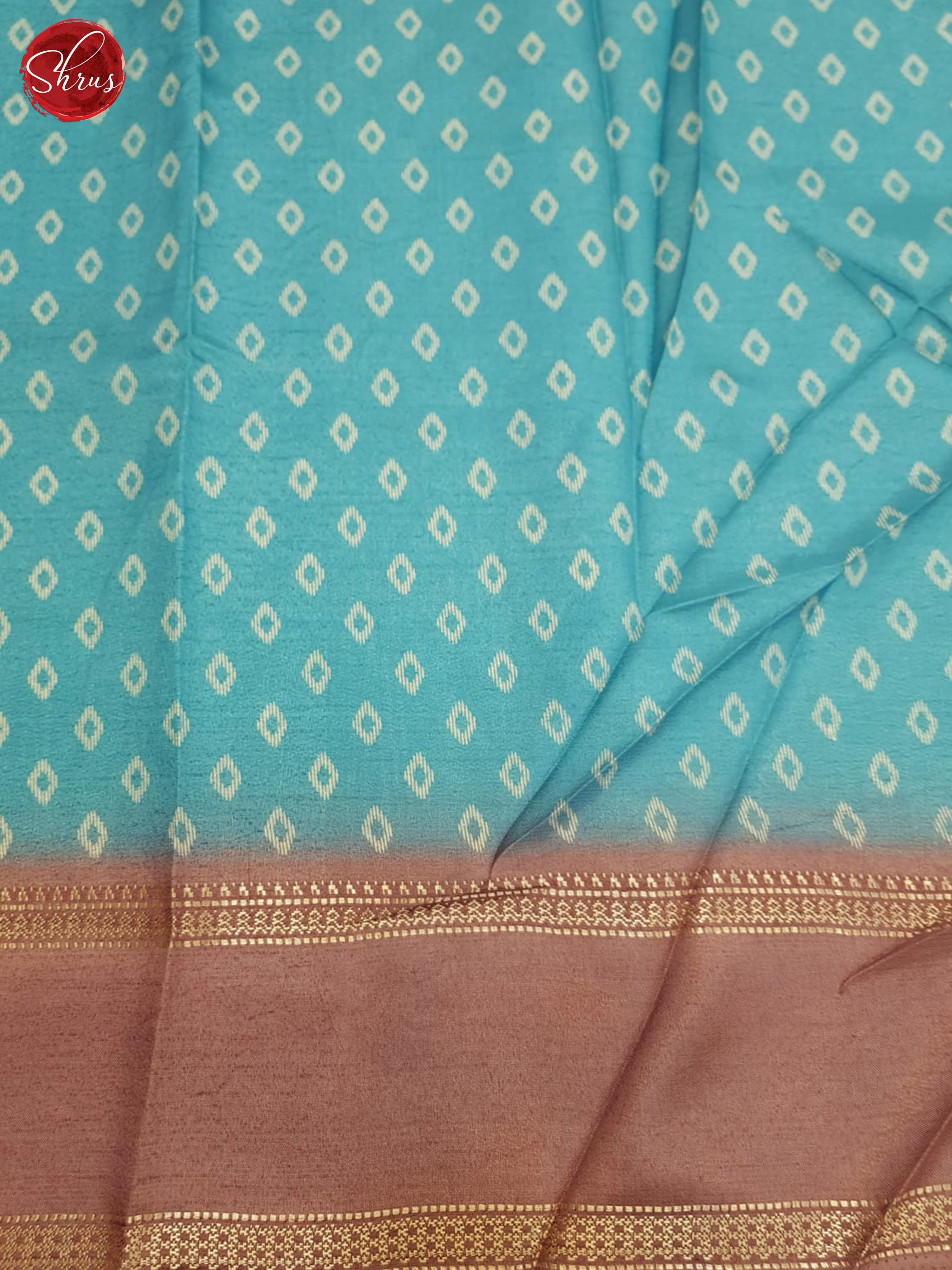 Blue And Onion Pink- Semi crepe saree - Shop on ShrusEternity.com