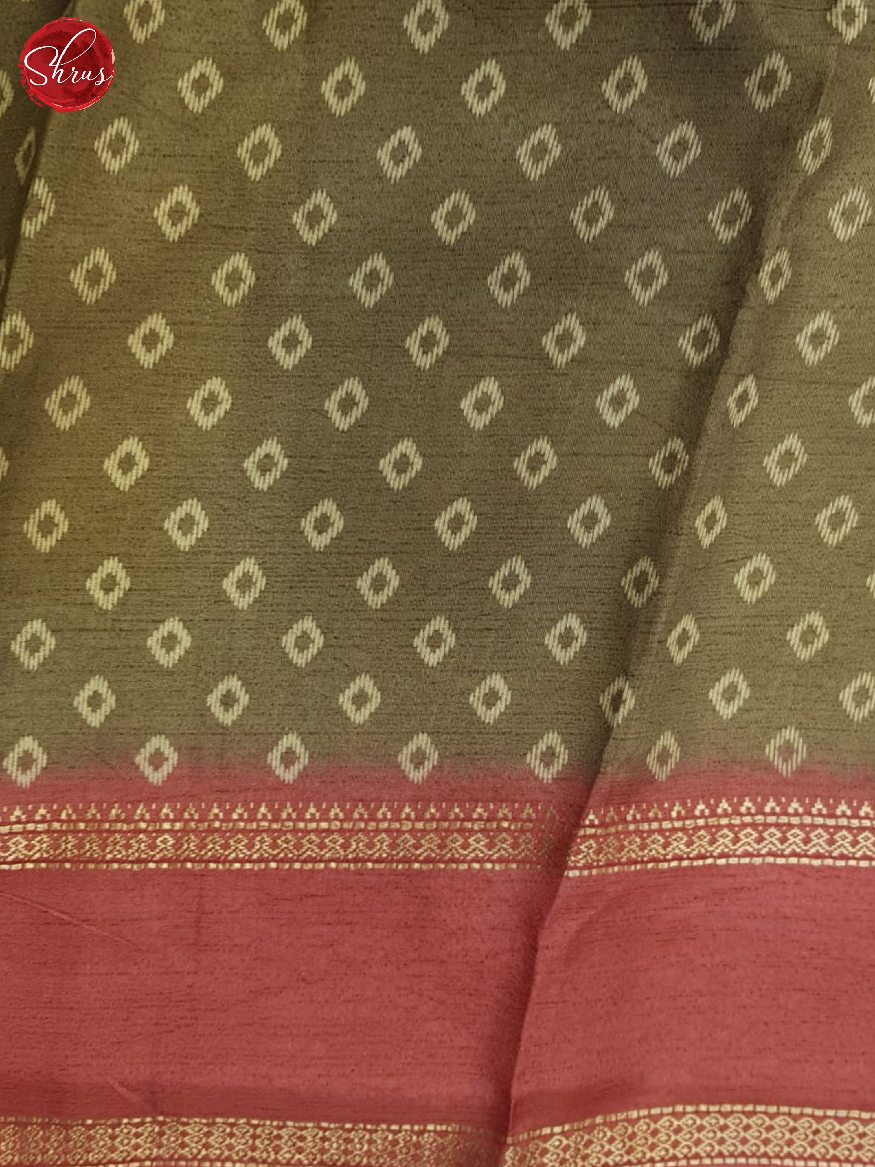 Brownish Grey And Pink- Semi Crepe Saree - Shop on ShrusEternity.com