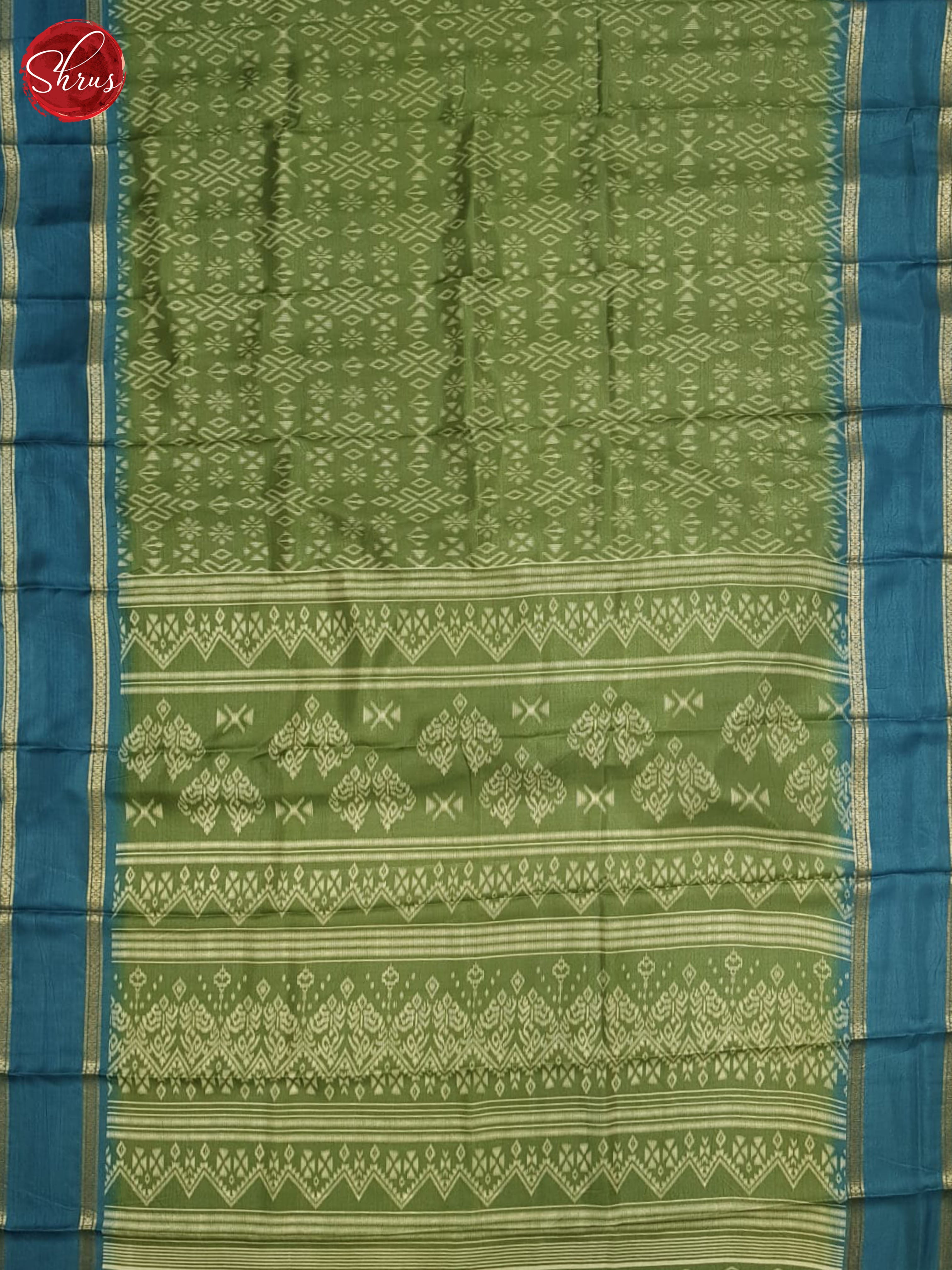 Green And Blue- Semi Crepe Saree - Shop on ShrusEternity.com