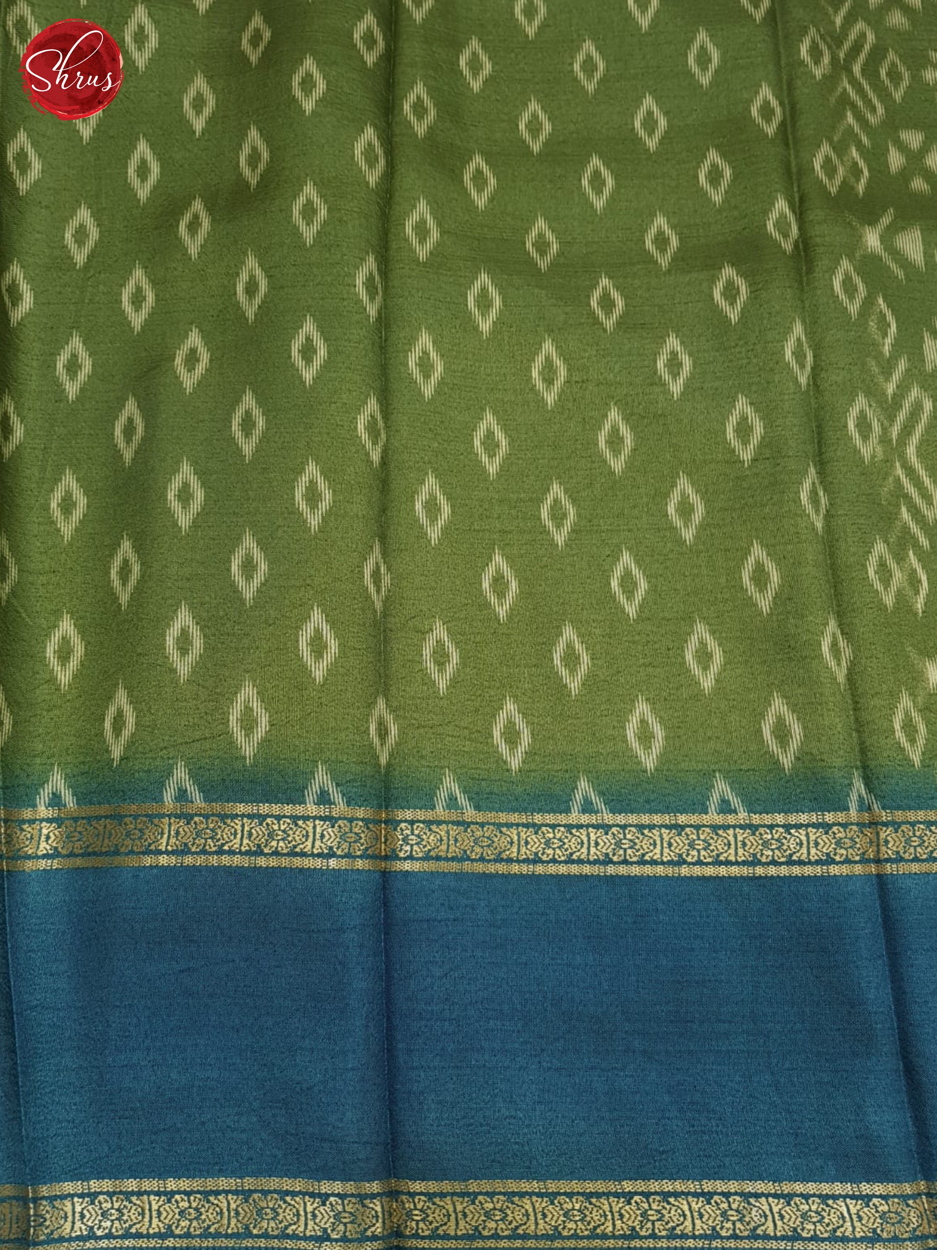 Green And Blue- Semi Crepe Saree - Shop on ShrusEternity.com