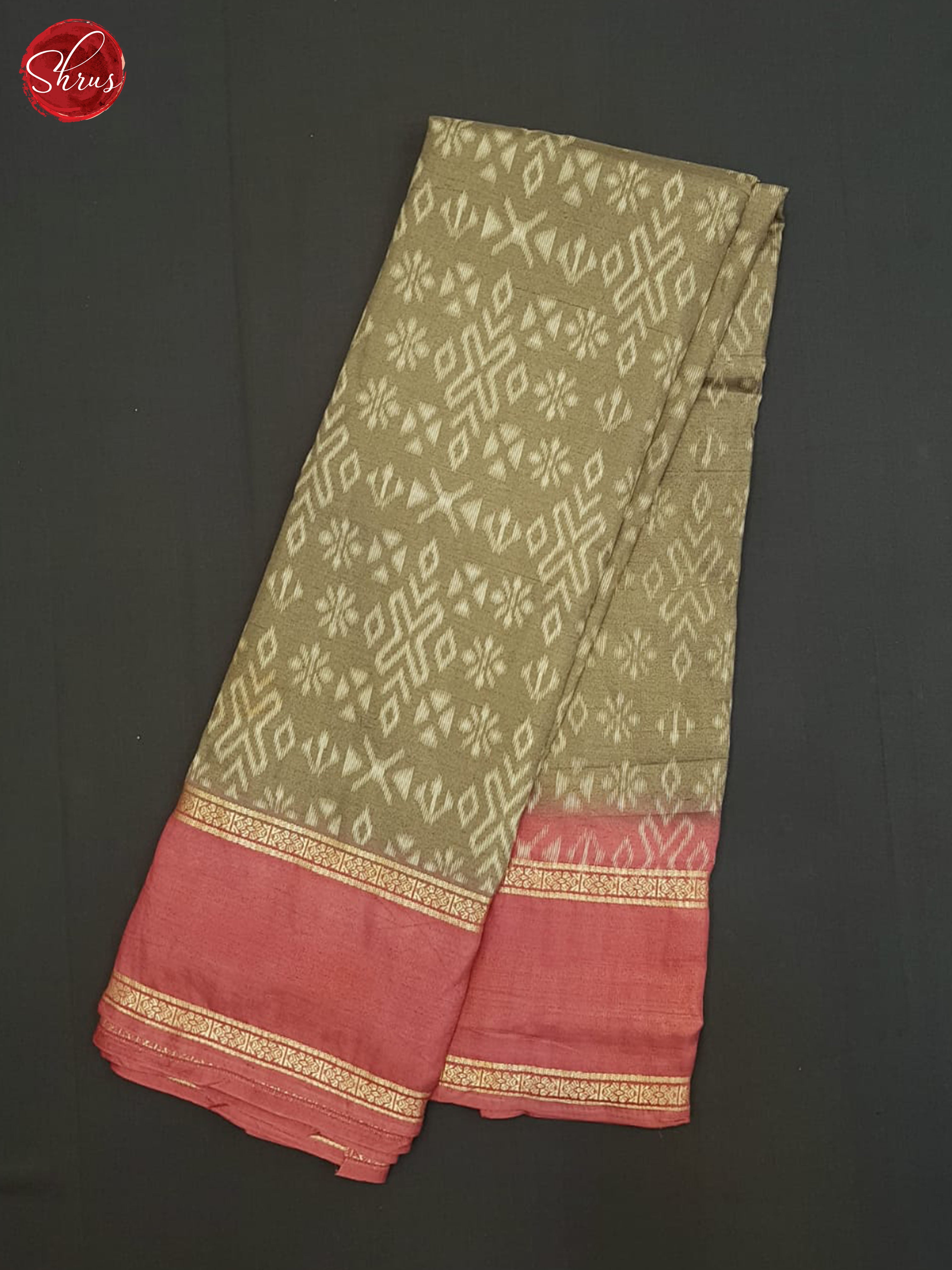 Grey And Pink-Semi Crepe Saree - Shop on ShrusEternity.com