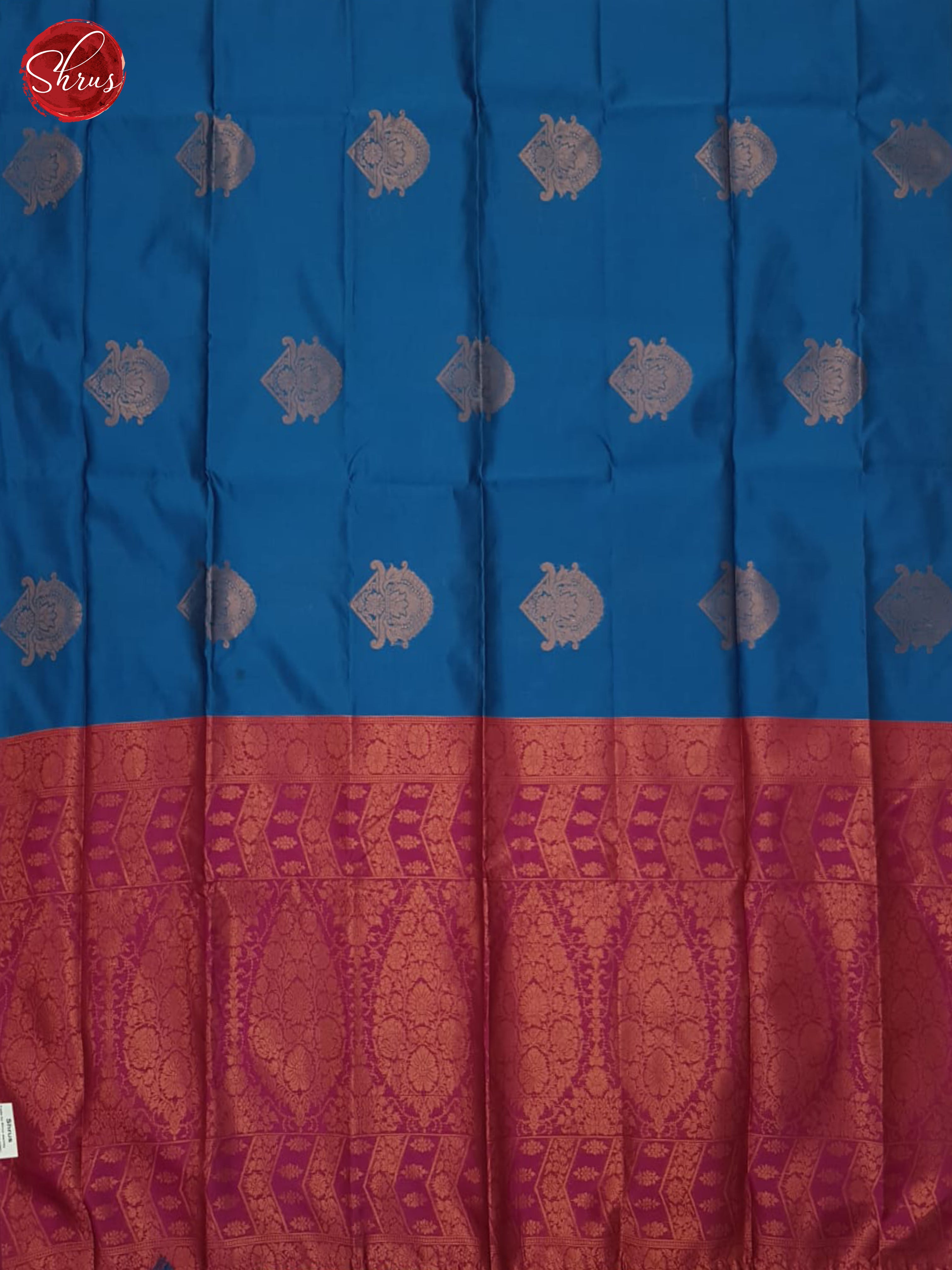 Blue & Pink - Semi Softsilk Saree - Shop on ShrusEternity.com