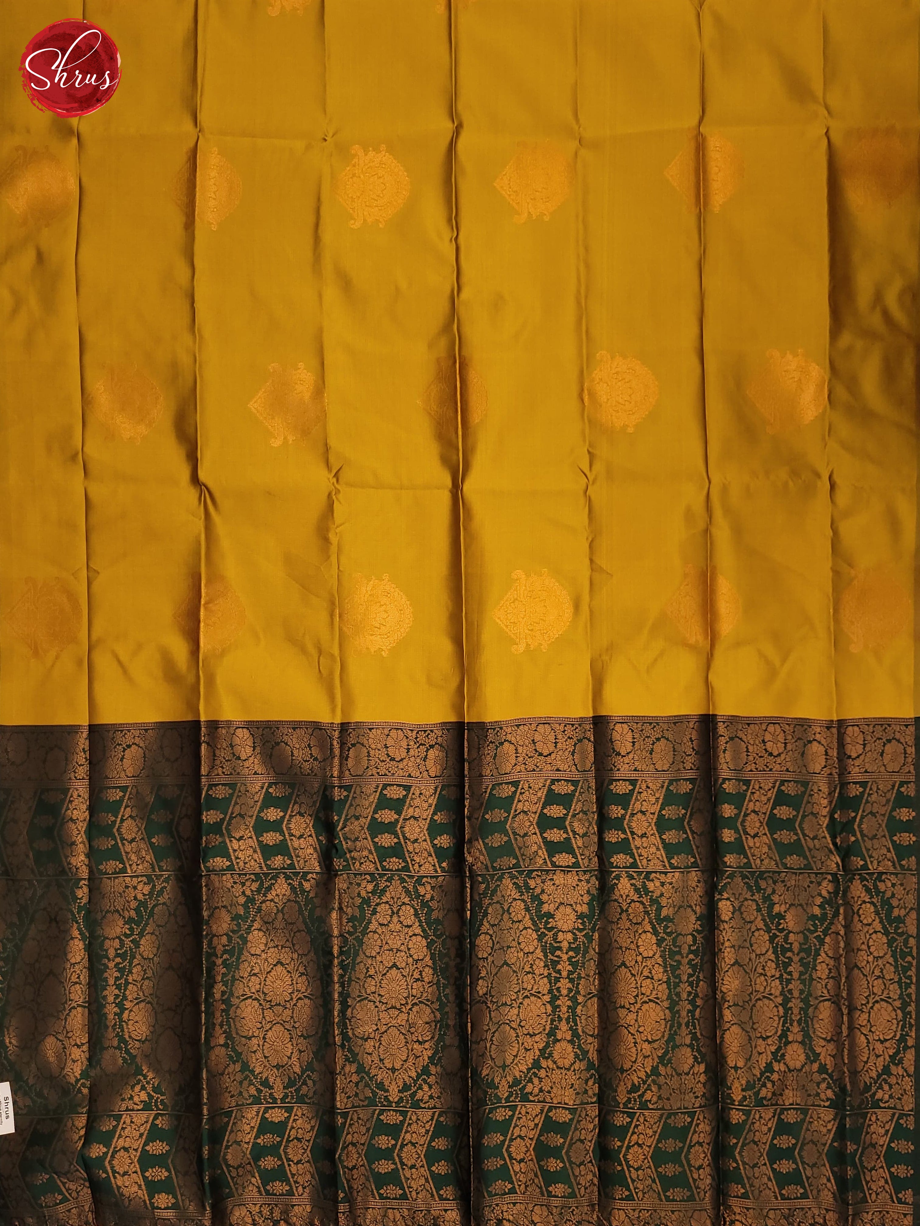mustard & Green - Semi Soft Silk Saree - Shop on ShrusEternity.com