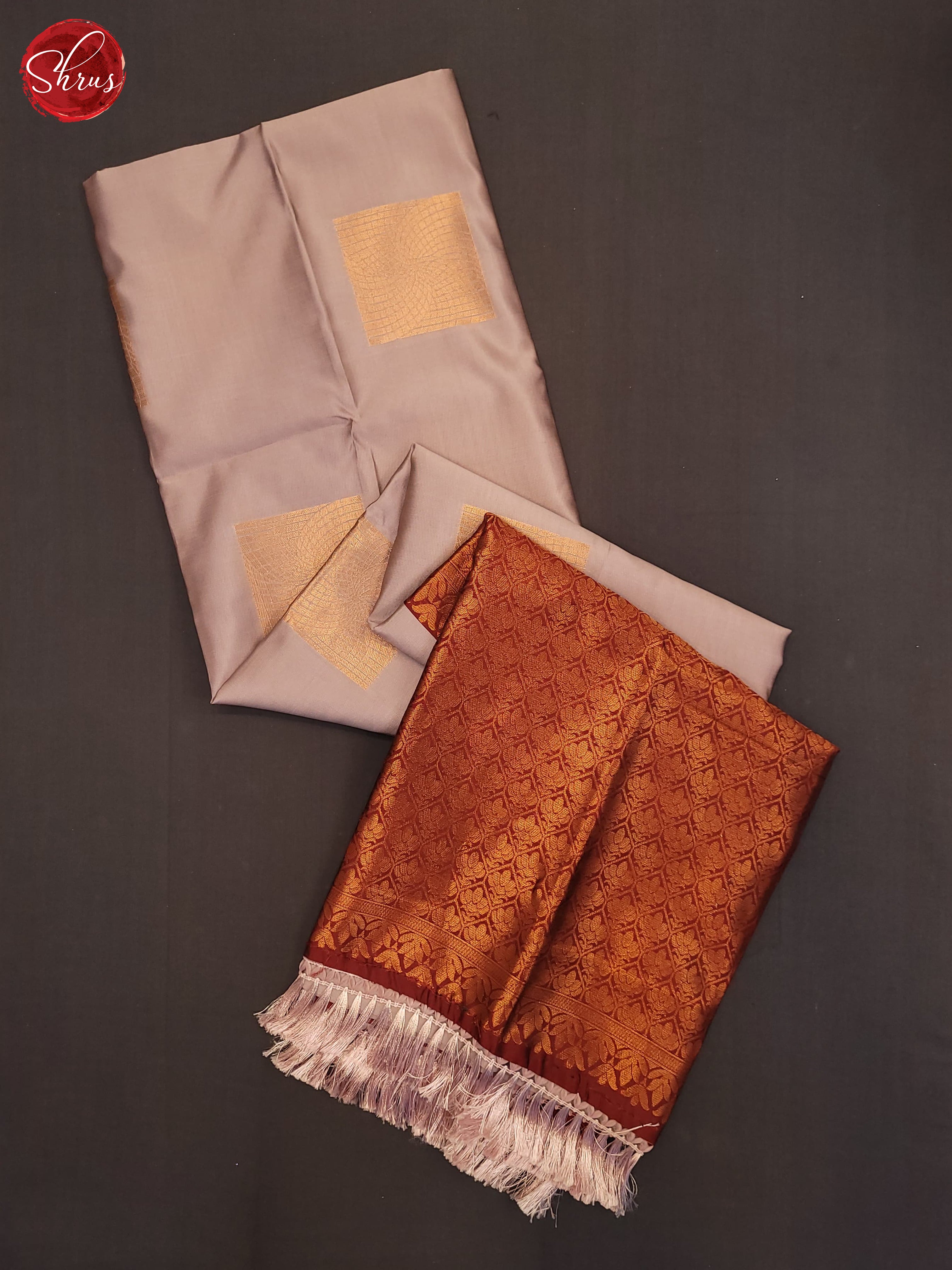 Mild lavender & Maroon - Semi Soft Silk Saree - Shop on ShrusEternity.com