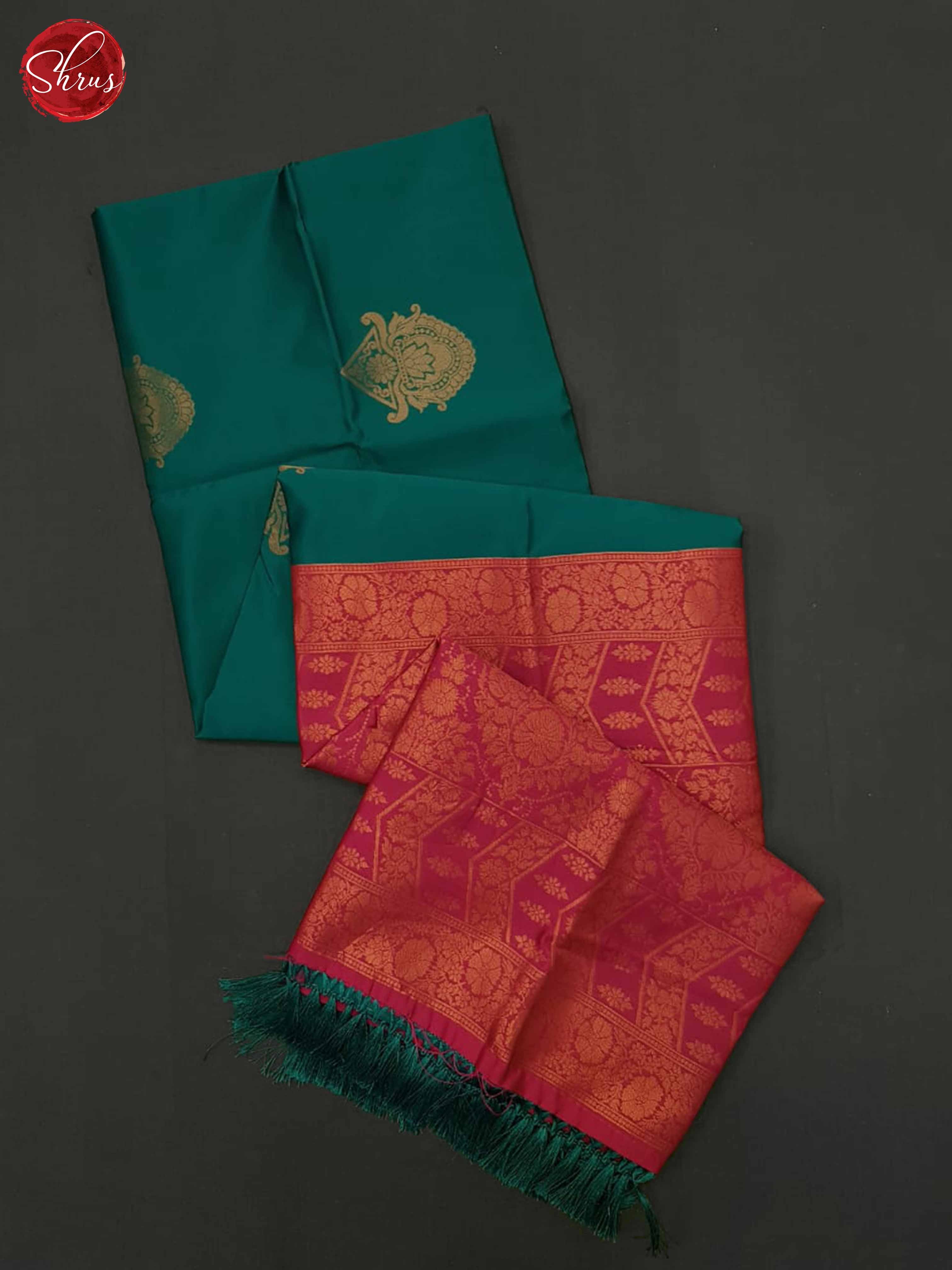 Green And Pink- Semi Soft Silk Saree - Shop on ShrusEternity.com