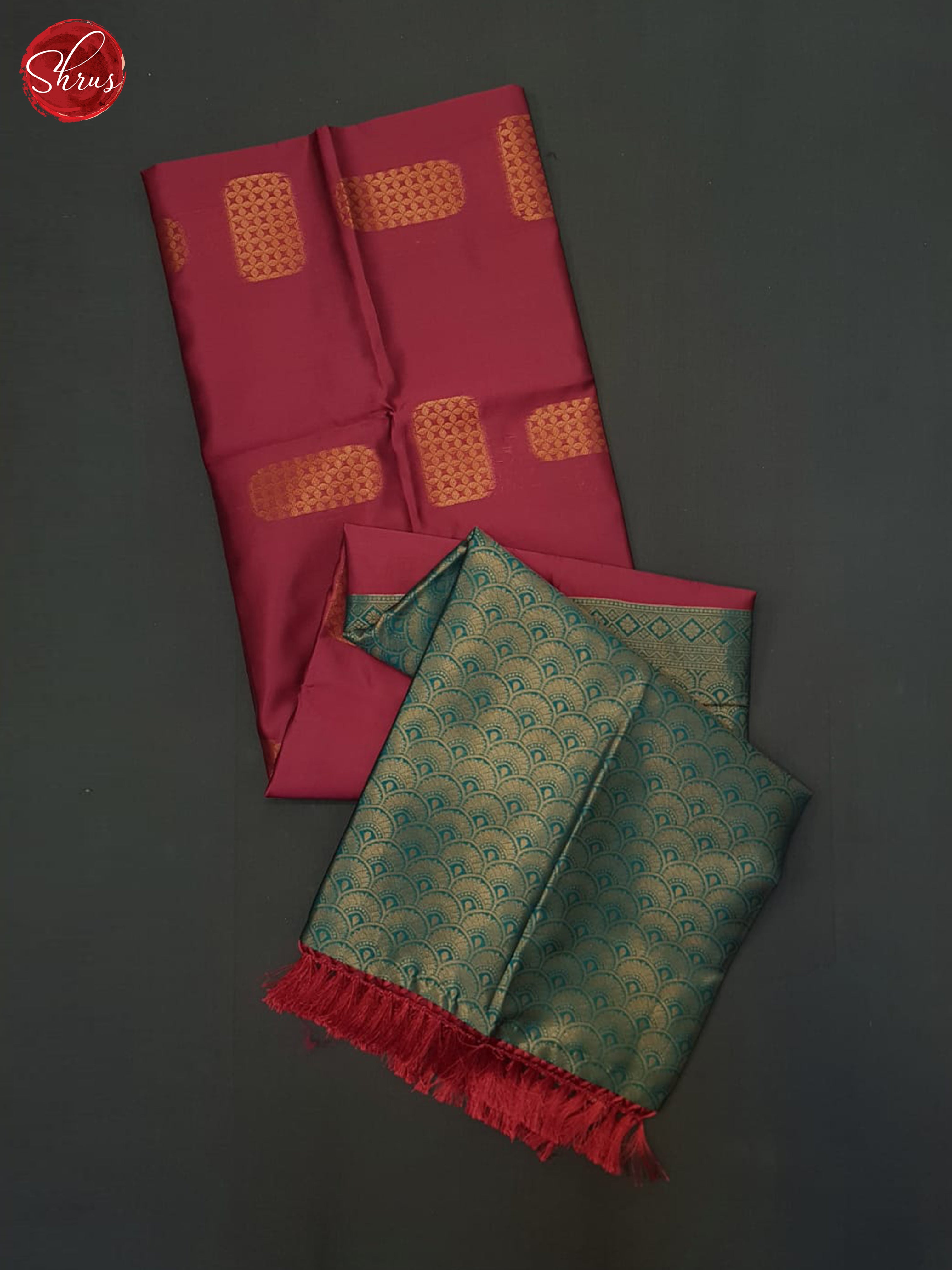 pink and green - Semi Soft Silk saree - Shop on ShrusEternity.com