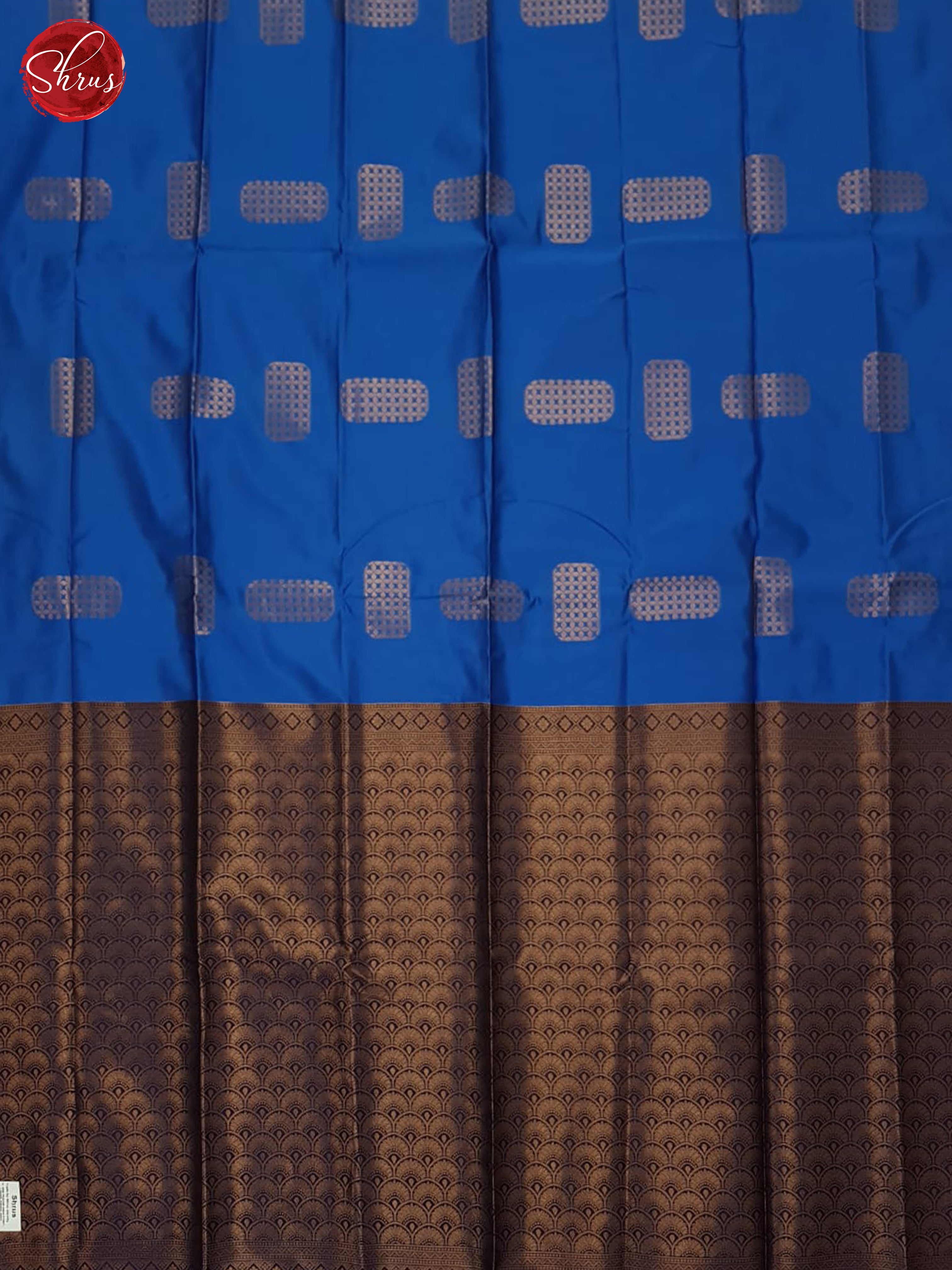 blue & Navy Blue - Semi Soft Silk Saree - Shop on ShrusEternity.com