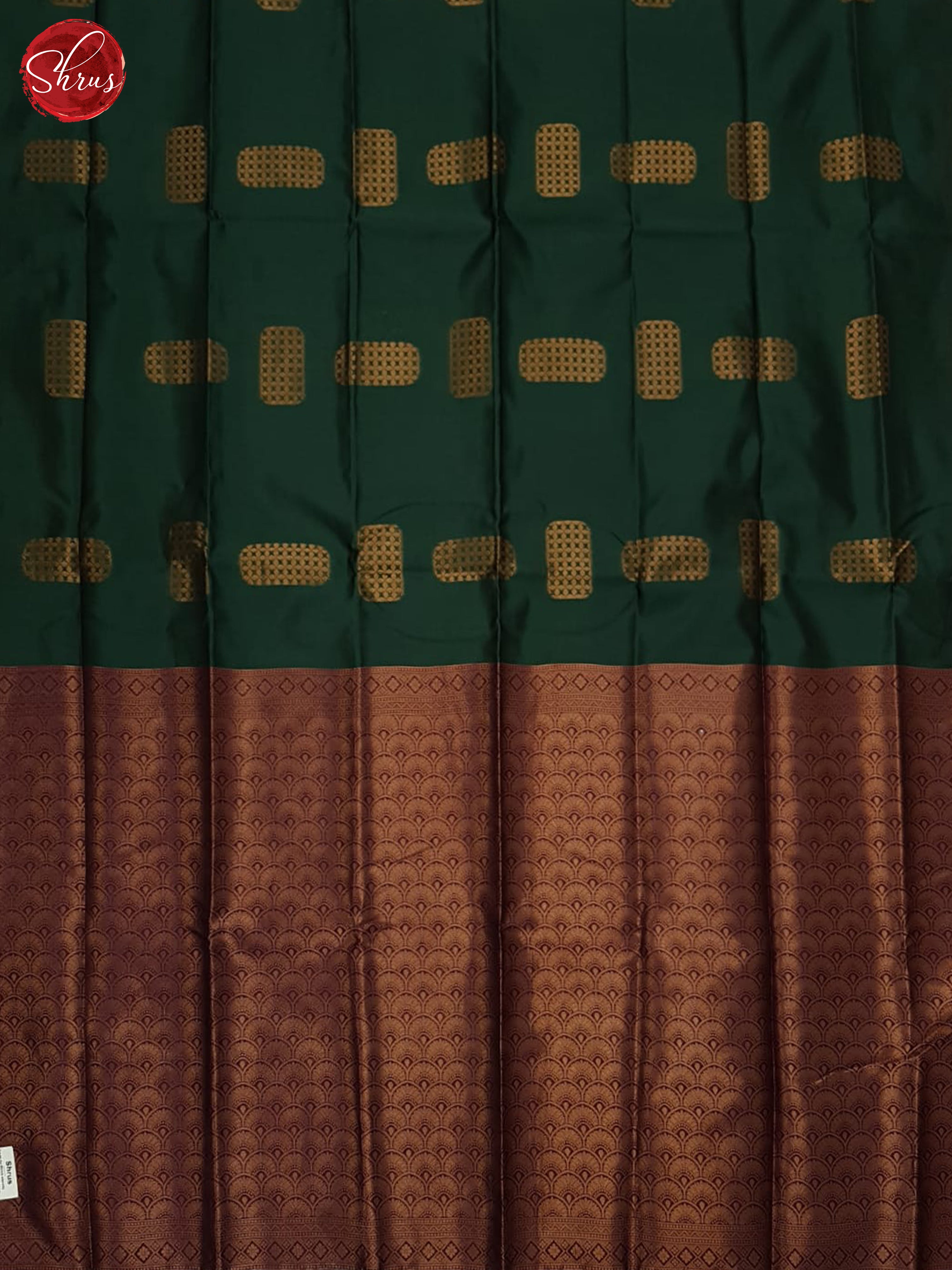 Green & Wine- Semi Softsilk Saree - Shop on ShrusEternity.com