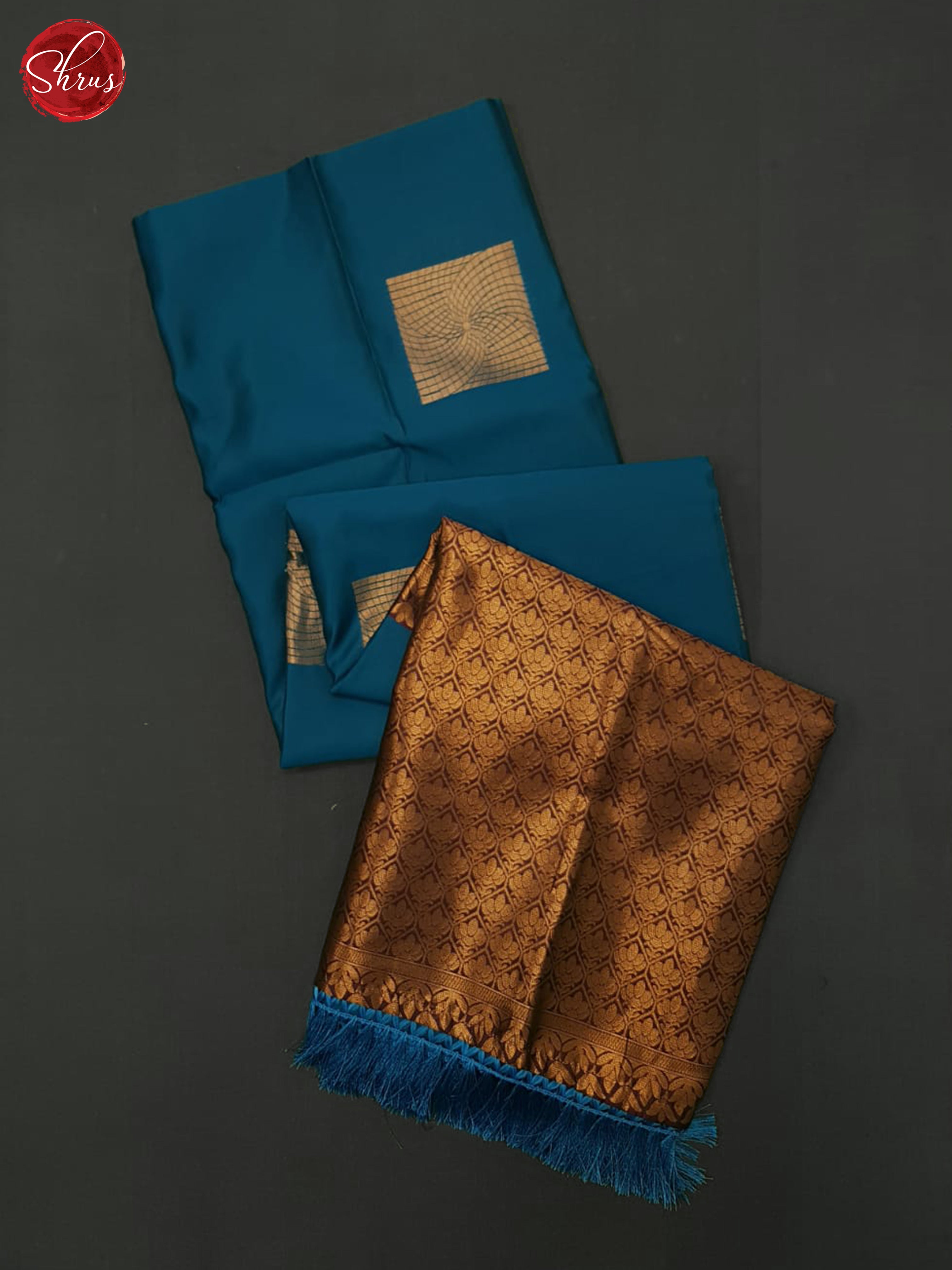 Blue & Wine - Semi Soft silk Saree - Shop on ShrusEternity.com