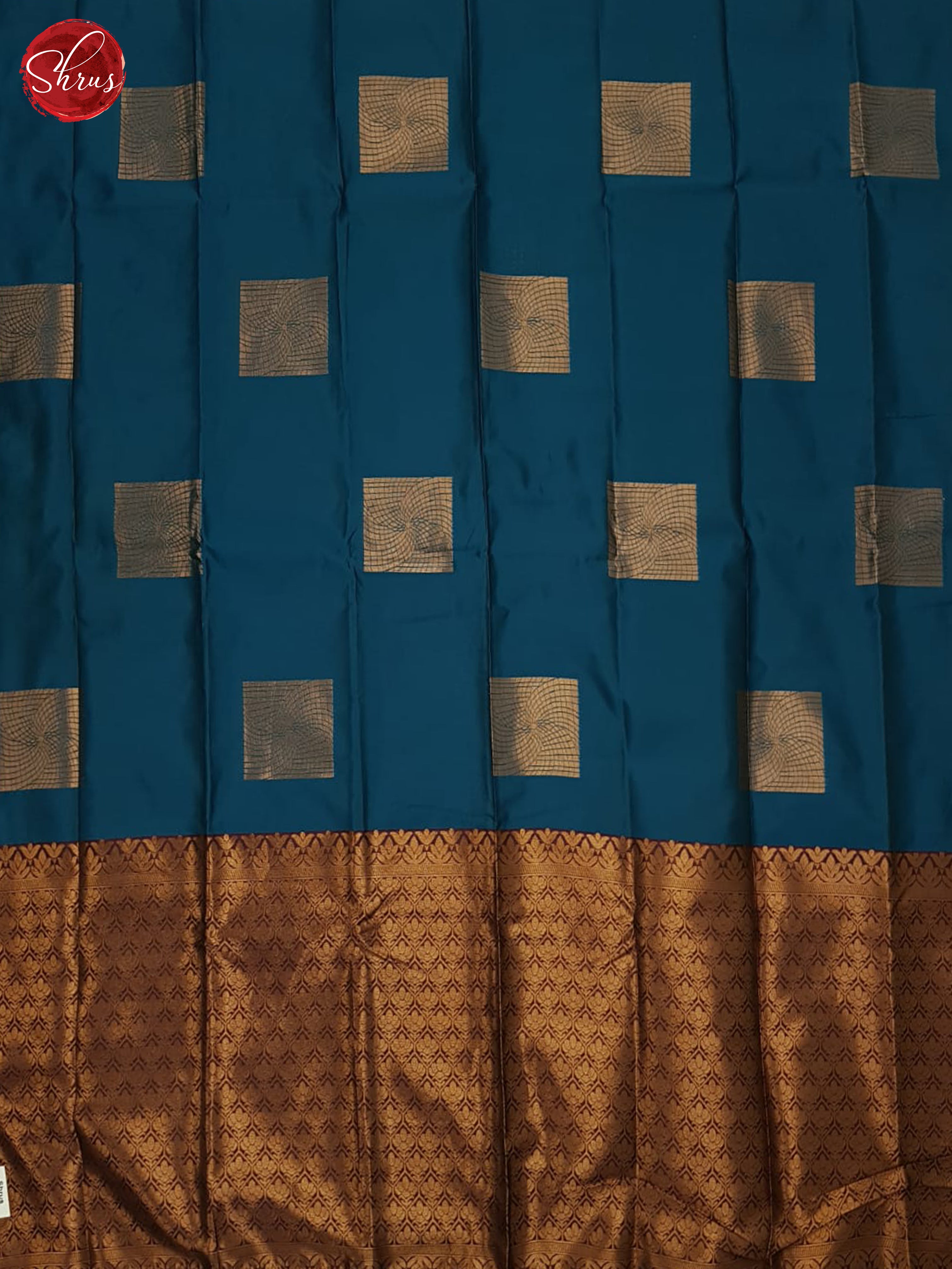 Blue & Wine - Semi Soft silk Saree - Shop on ShrusEternity.com