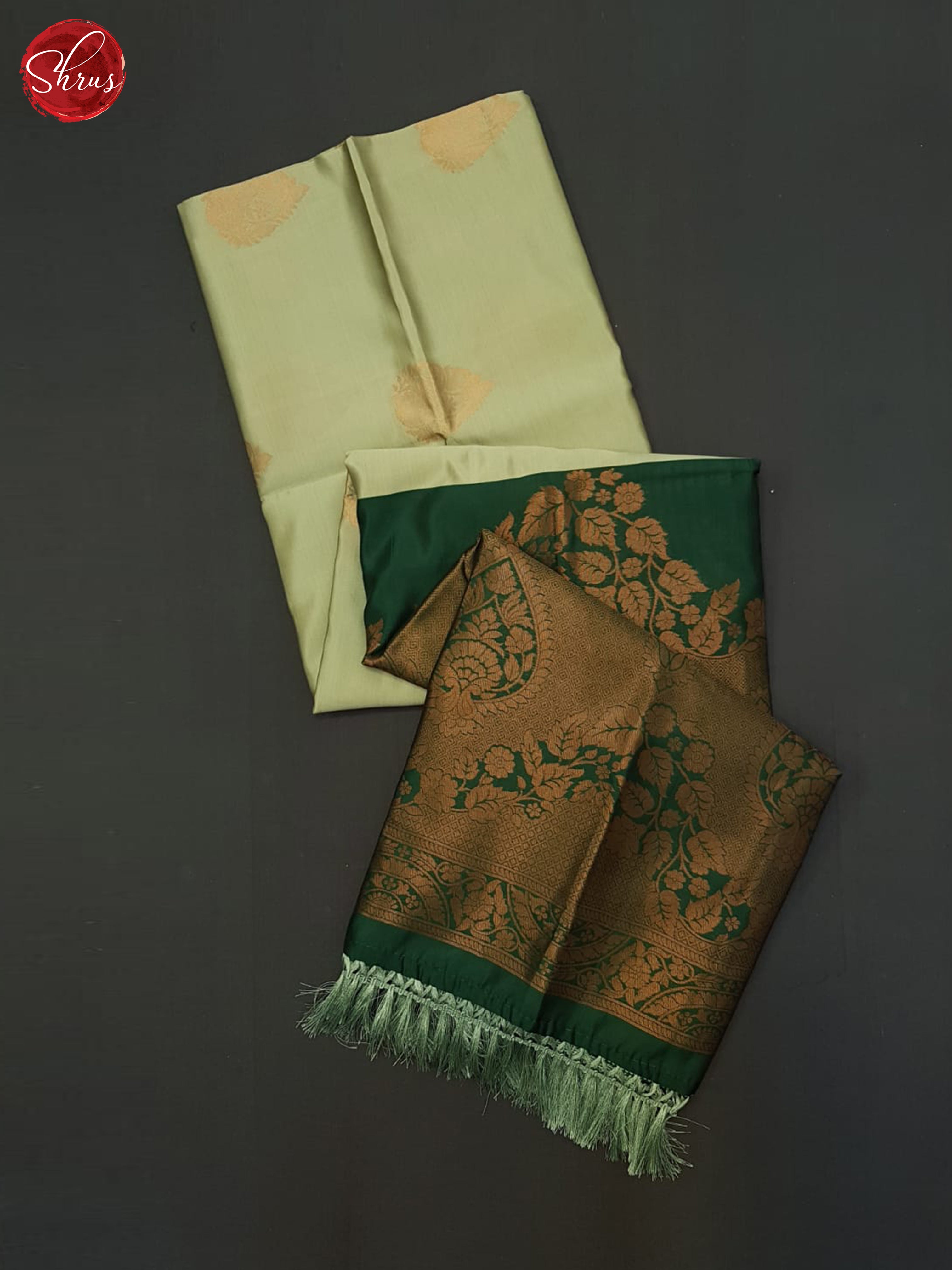 light green and green- Semi Soft Silk Saree - Shop on ShrusEternity.com