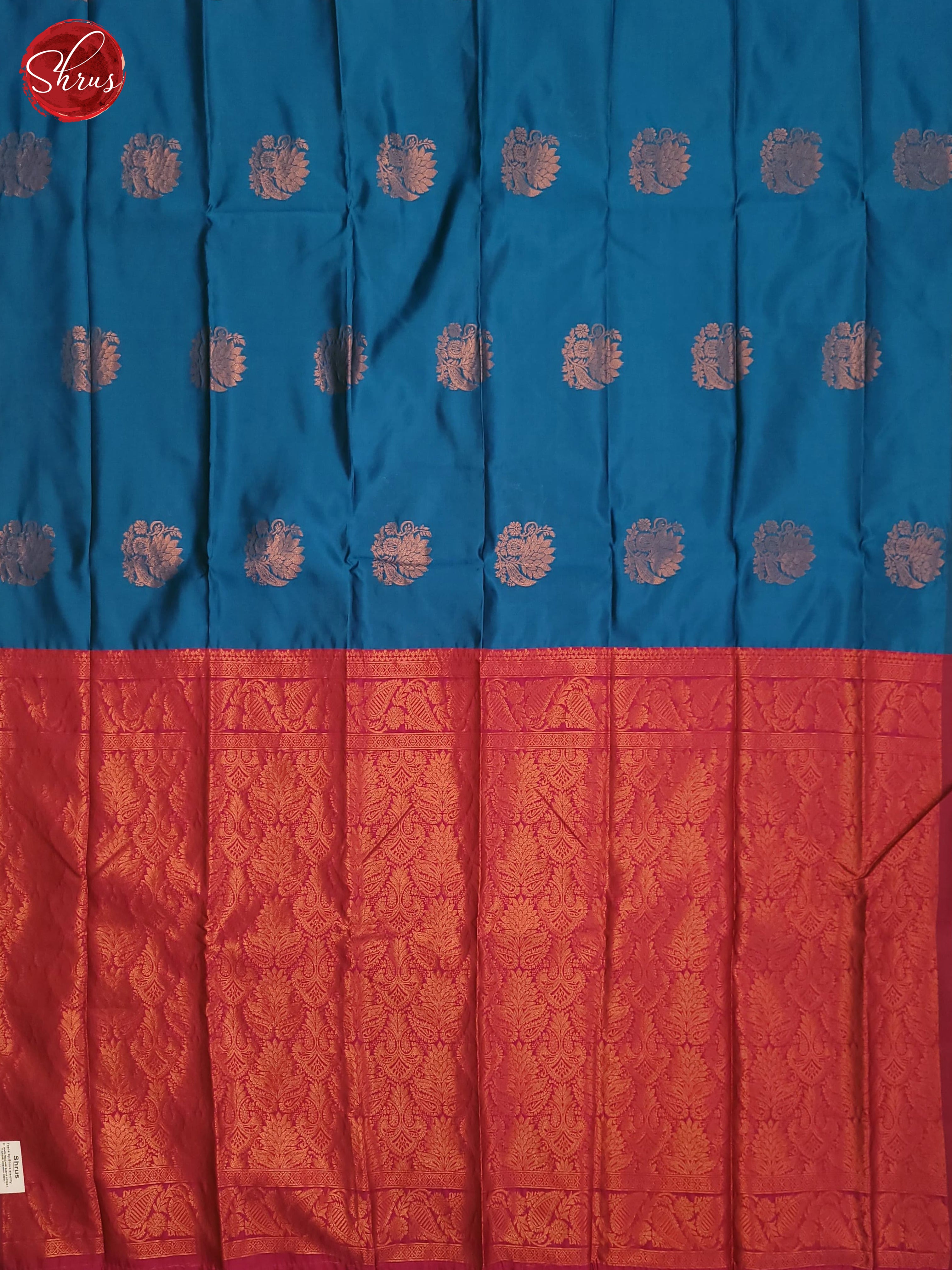 Blue & Pink - Semi Softsilk Saree - Shop on ShrusEternity.com