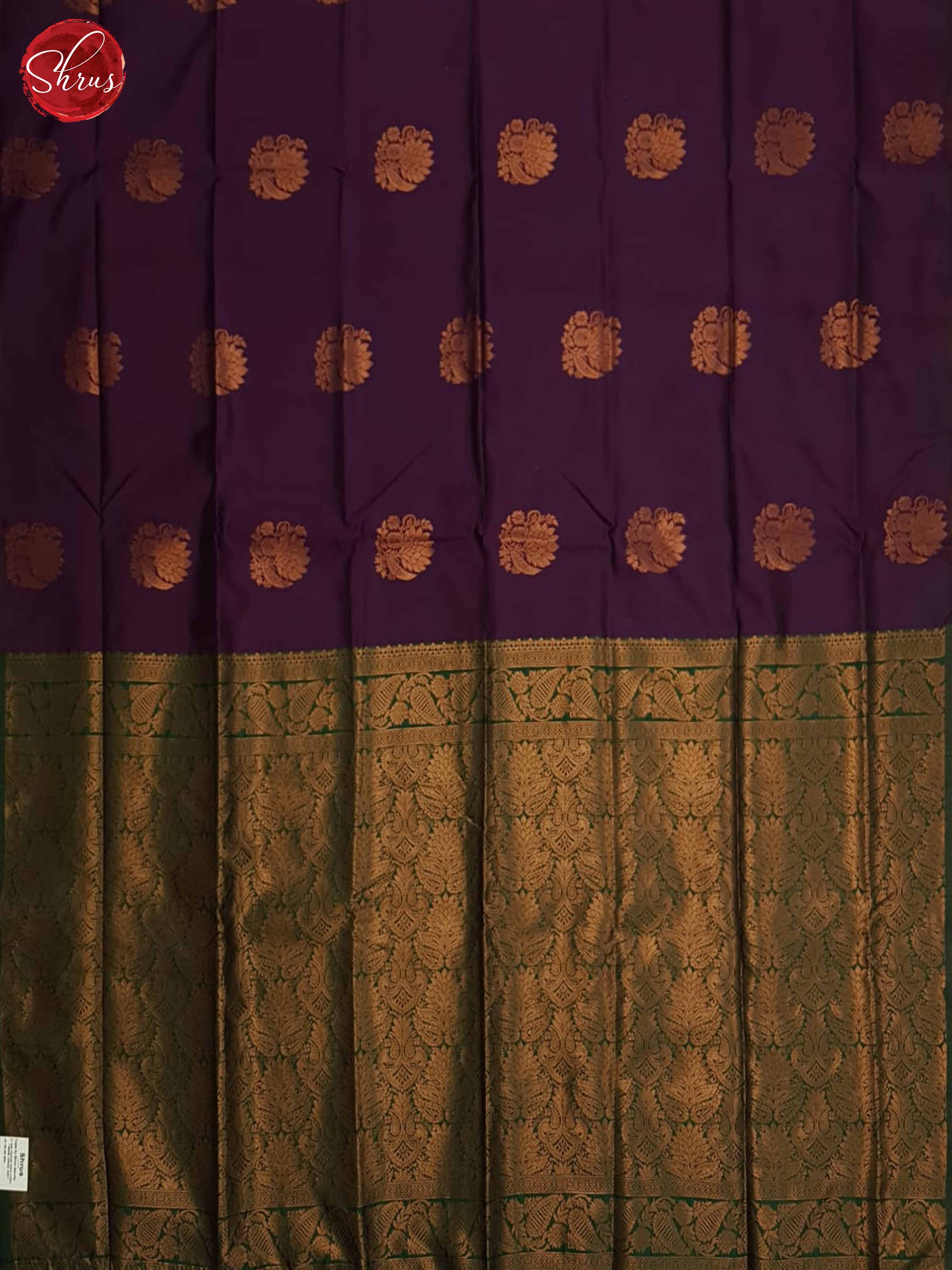 Purple And Green- Semi Soft Silk Saree - Shop on ShrusEternity.com