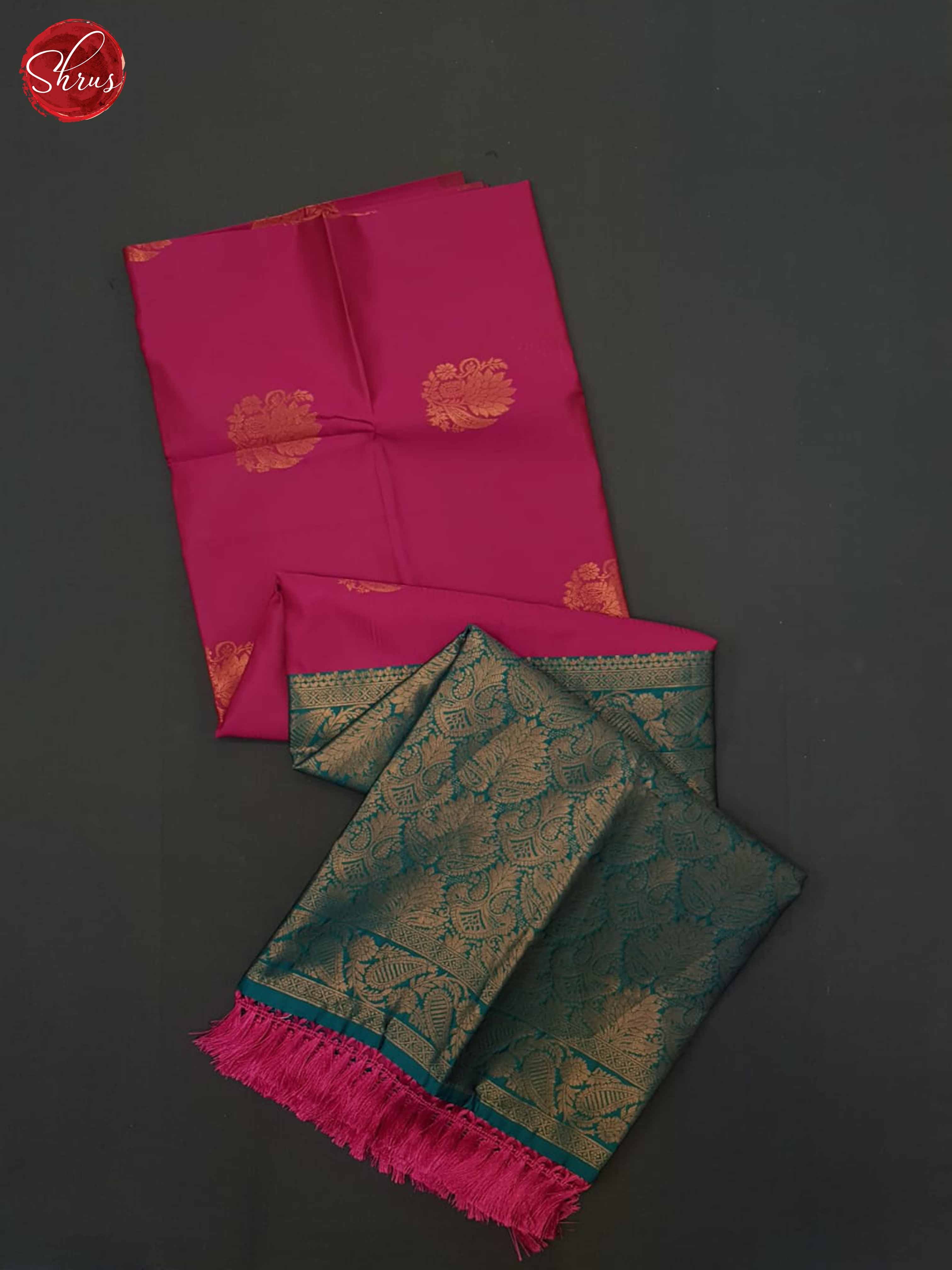 Pink And Green- Semi Soft Silk Saree - Shop on ShrusEternity.com