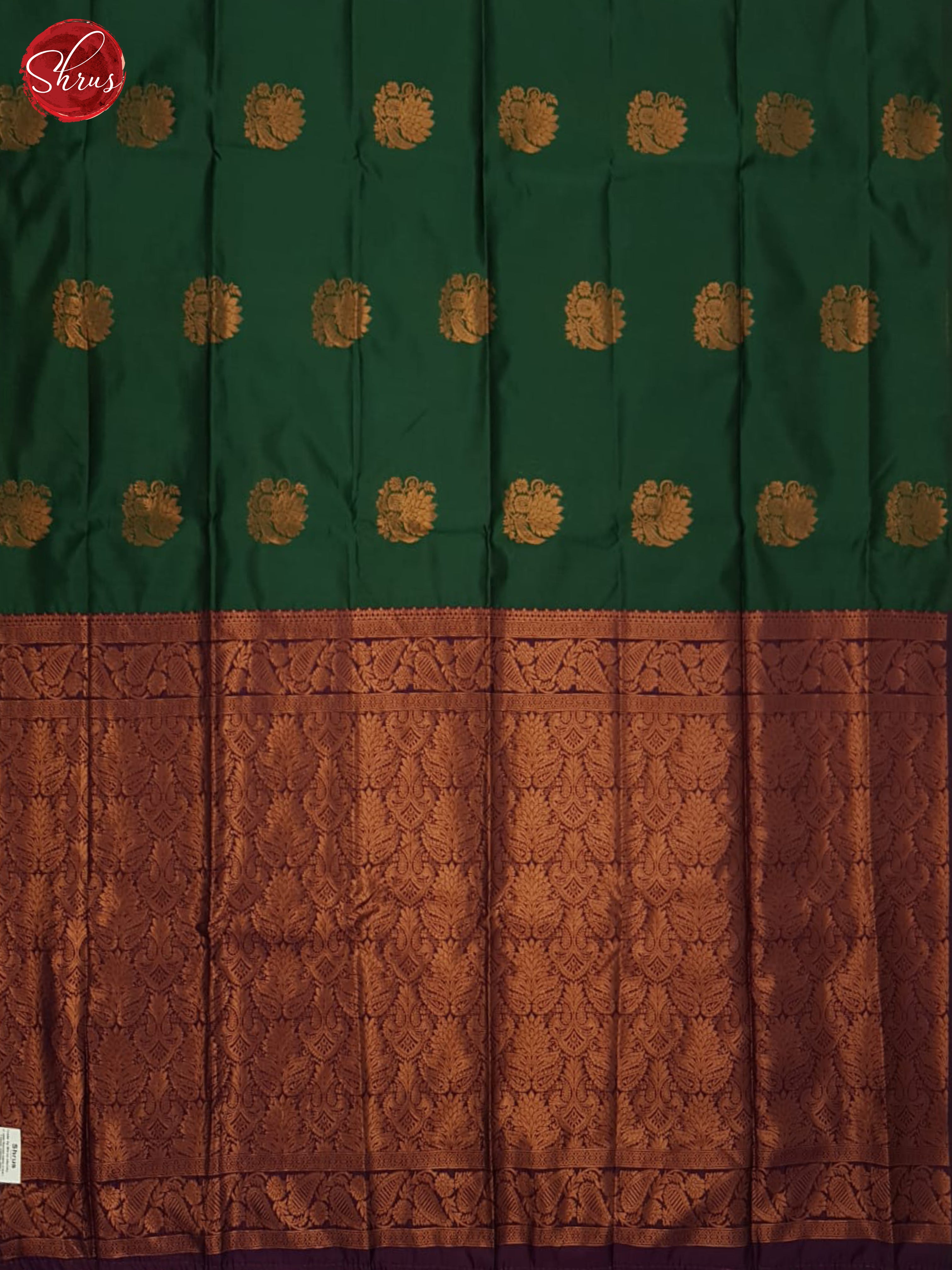 Green & Wine - Semi Softsilk Saree - Shop on ShrusEternity.com