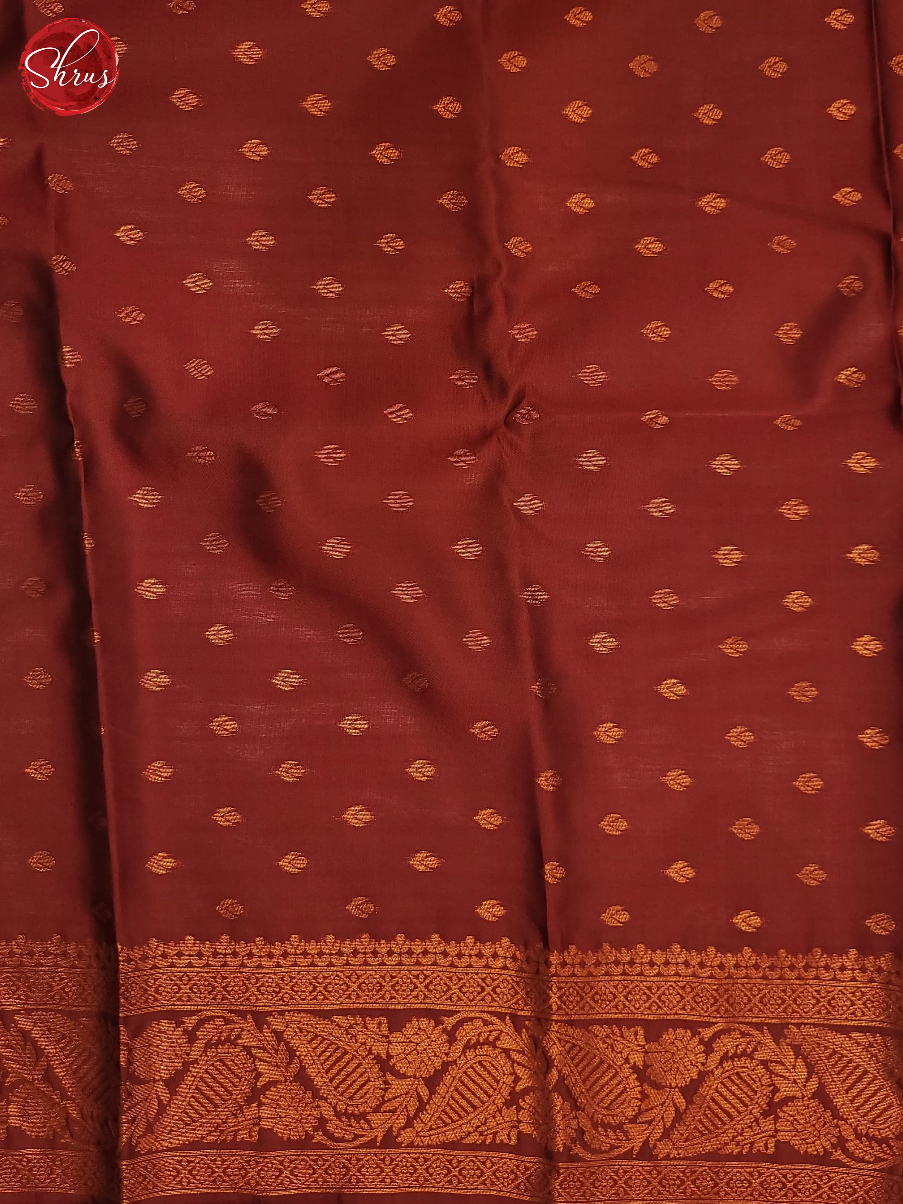 Beige & Maroon - Semi Soft Silk Saree - Shop on ShrusEternity.com