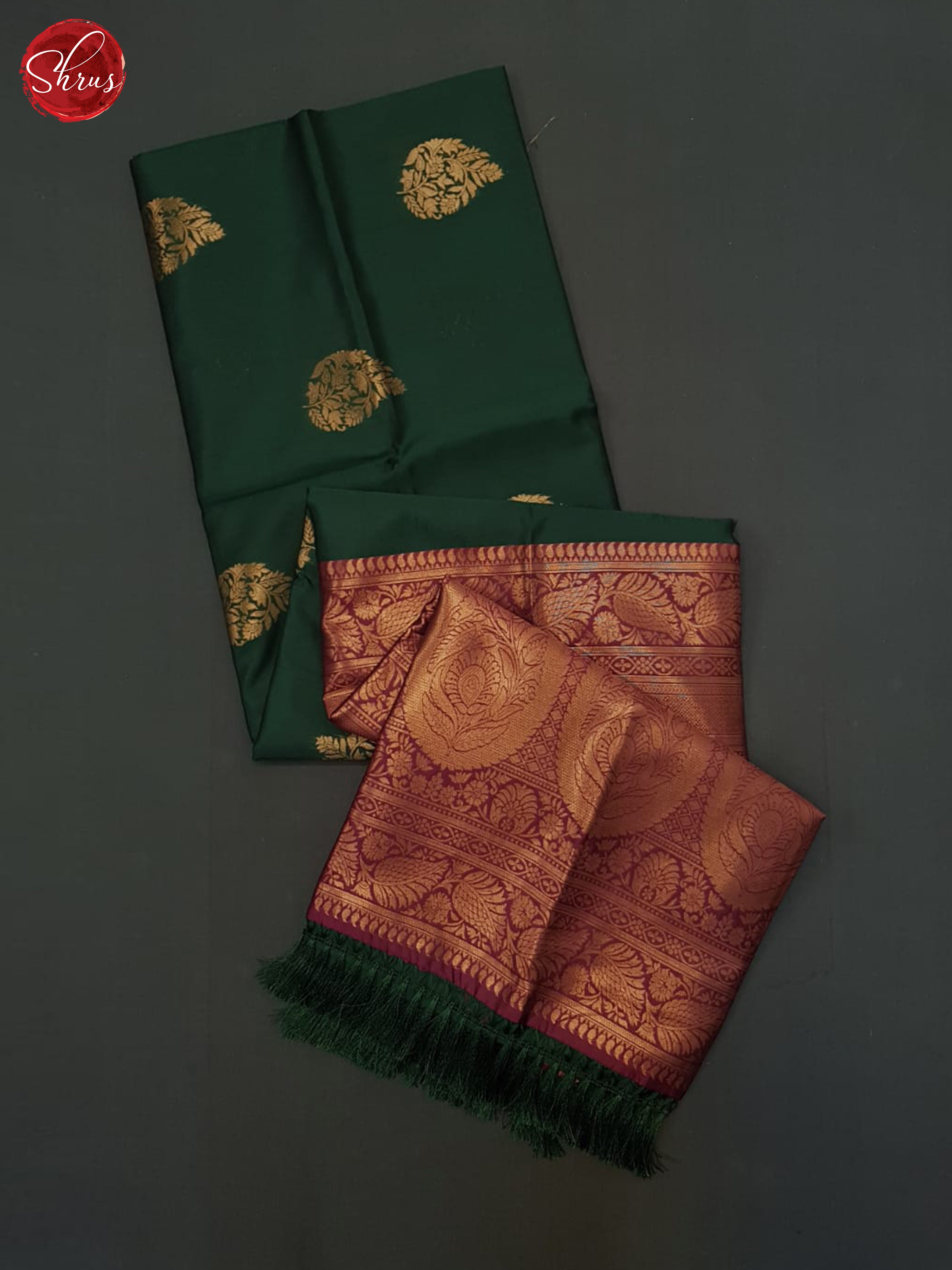 green and majenta pink- Semi soft silk Saree - Shop on ShrusEternity.com