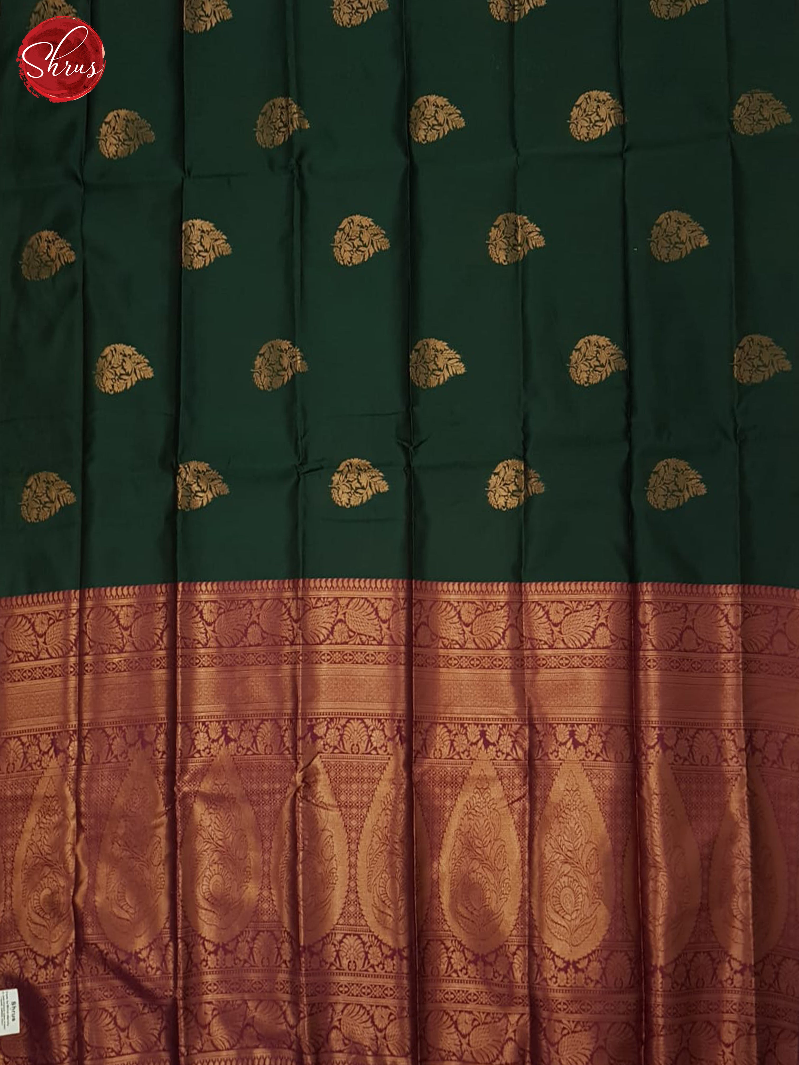 green and majenta pink- Semi soft silk Saree - Shop on ShrusEternity.com