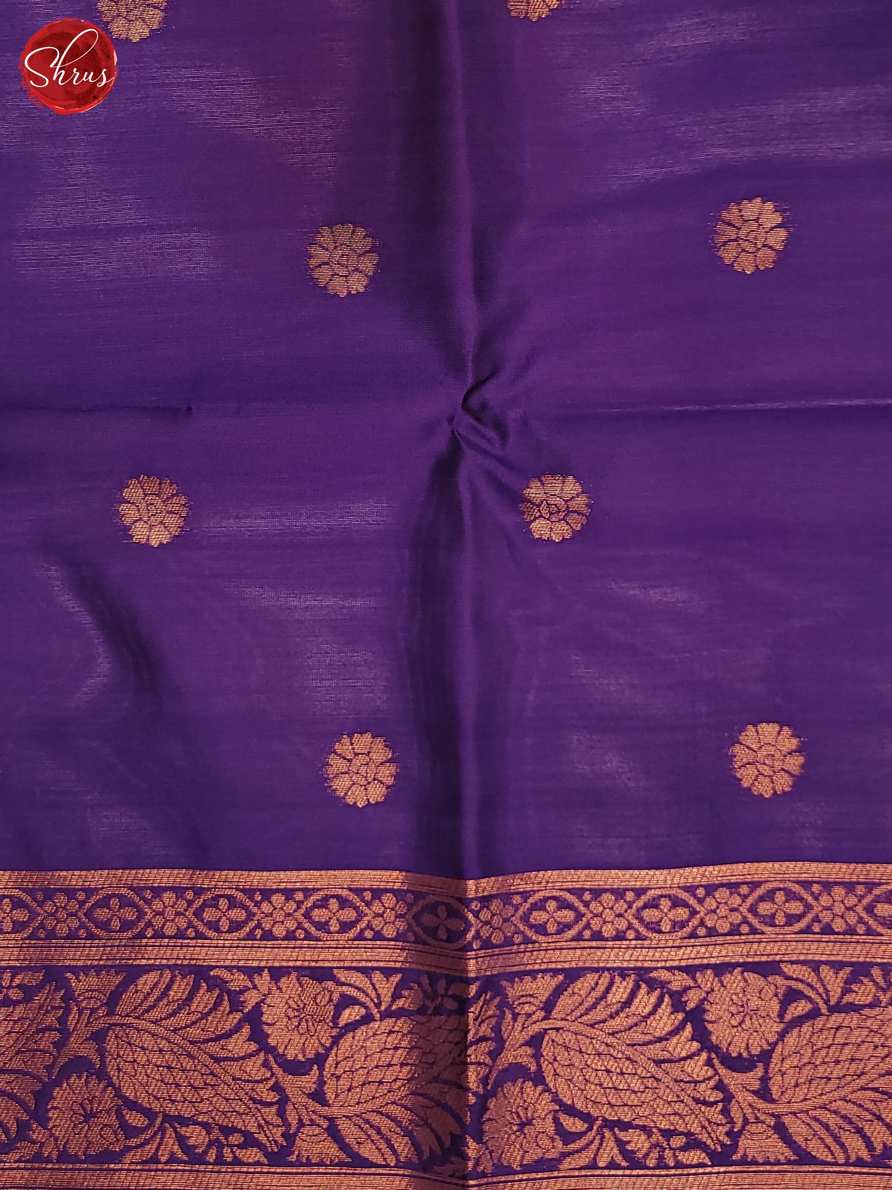 Grey & Blue - Semi Soft Silk Saree - Shop on ShrusEternity.com