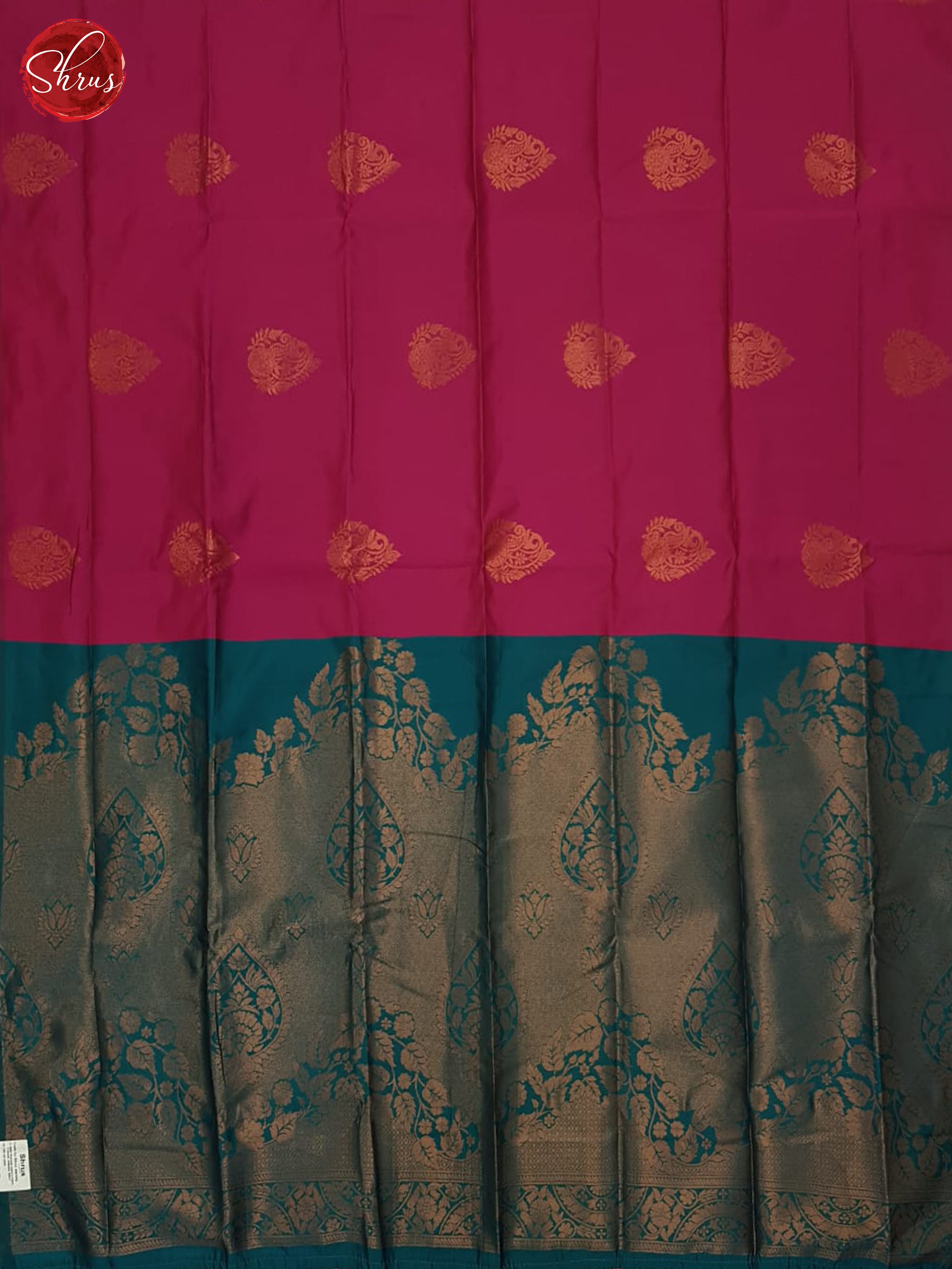 Pink & Blue- Semi Soft silk Saree - Shop on ShrusEternity.com